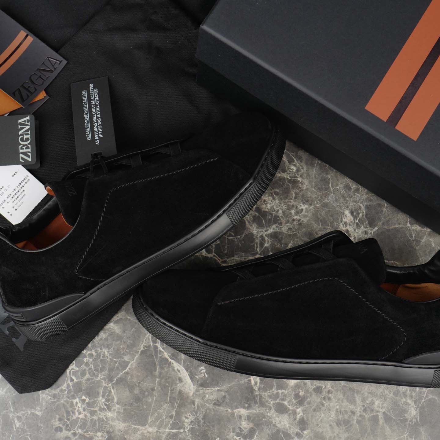 Zegna Suede Triple Stitch™ Sneakers - DopestKickz