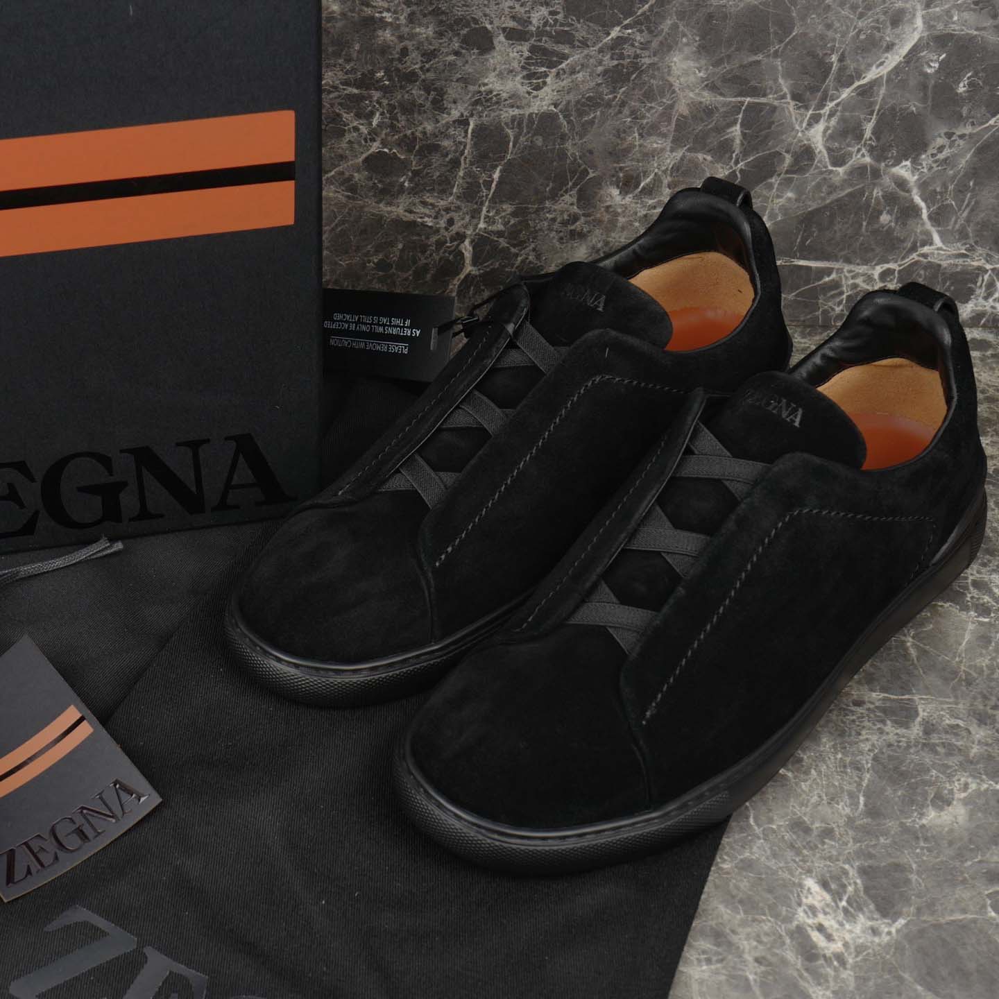 Zegna Suede Triple Stitch™ Sneakers - DopestKickz