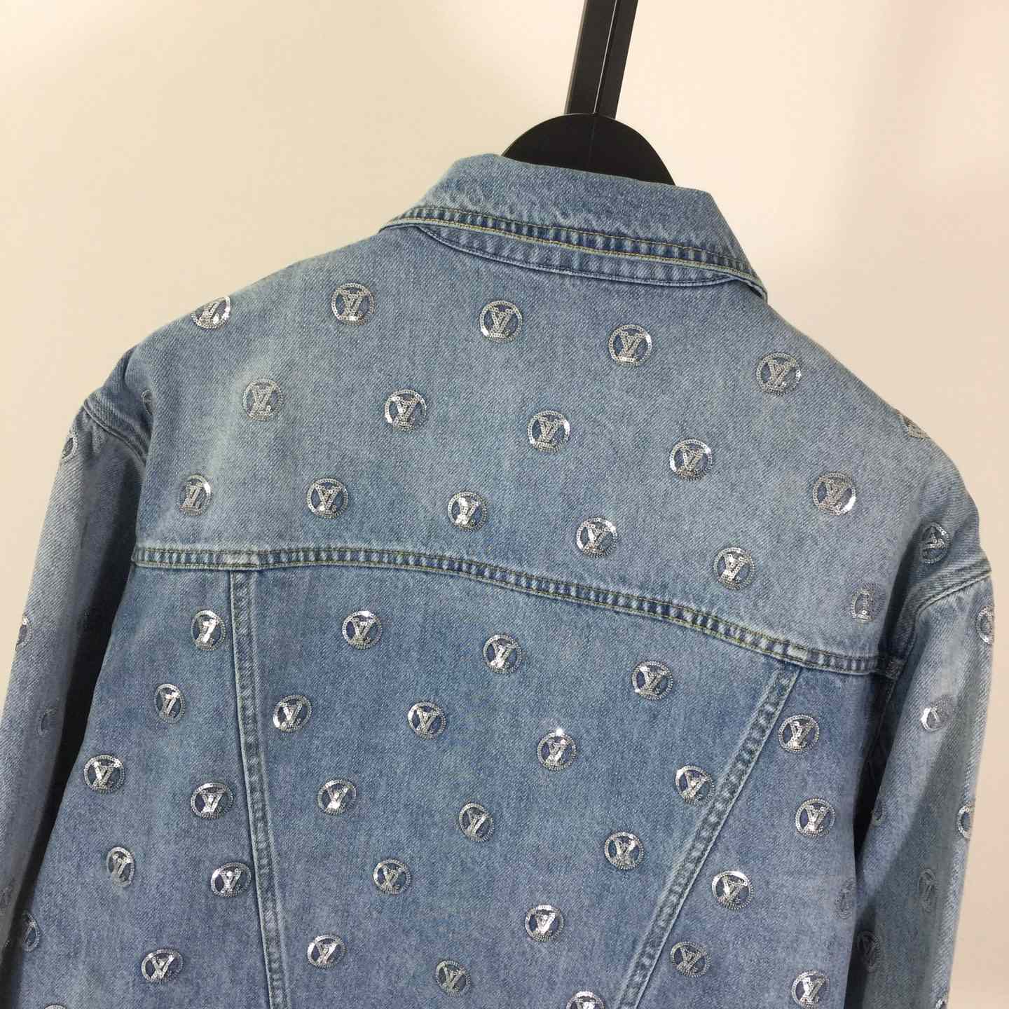 Louis Vuitton Sequin Signature Denim Jacket - DopestKickz