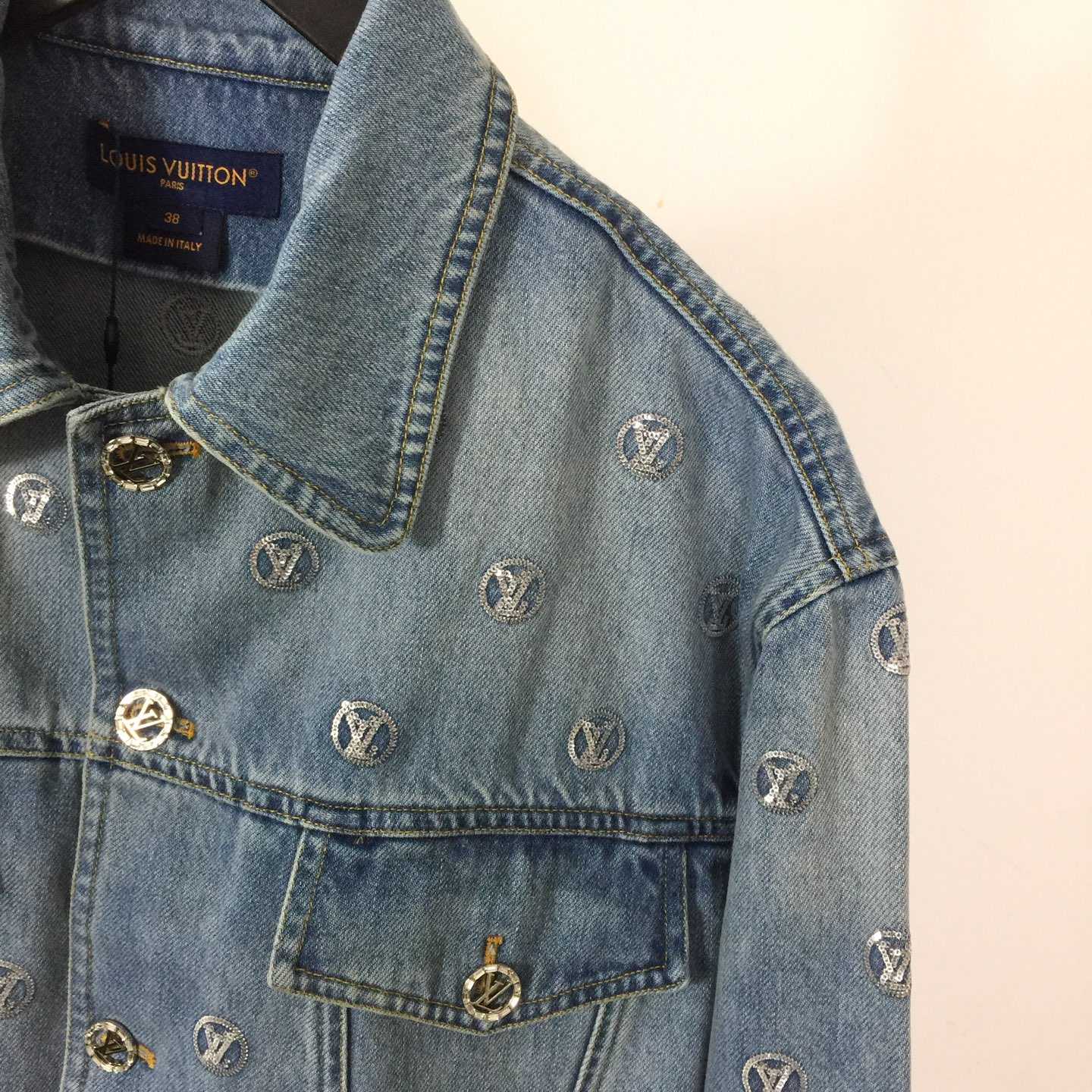 Louis Vuitton Sequin Signature Denim Jacket - DopestKickz
