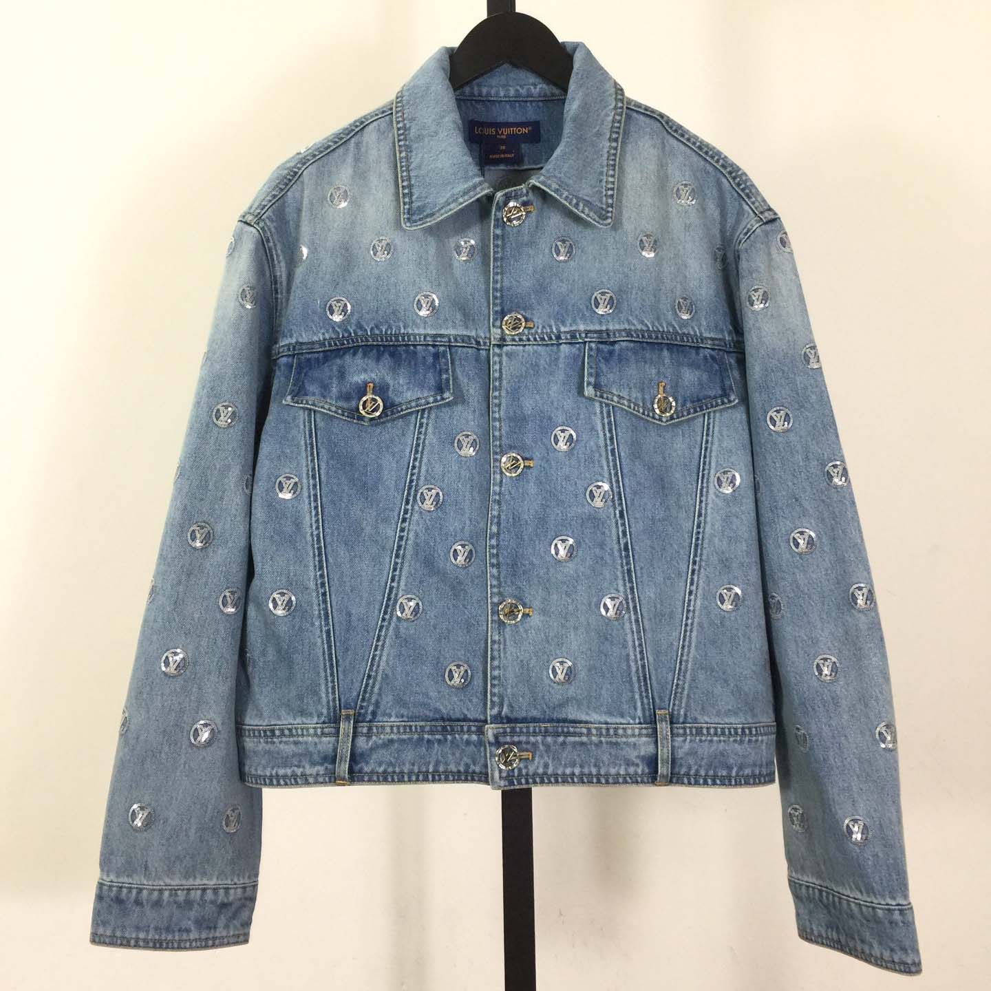 Louis Vuitton Sequin Signature Denim Jacket - DopestKickz