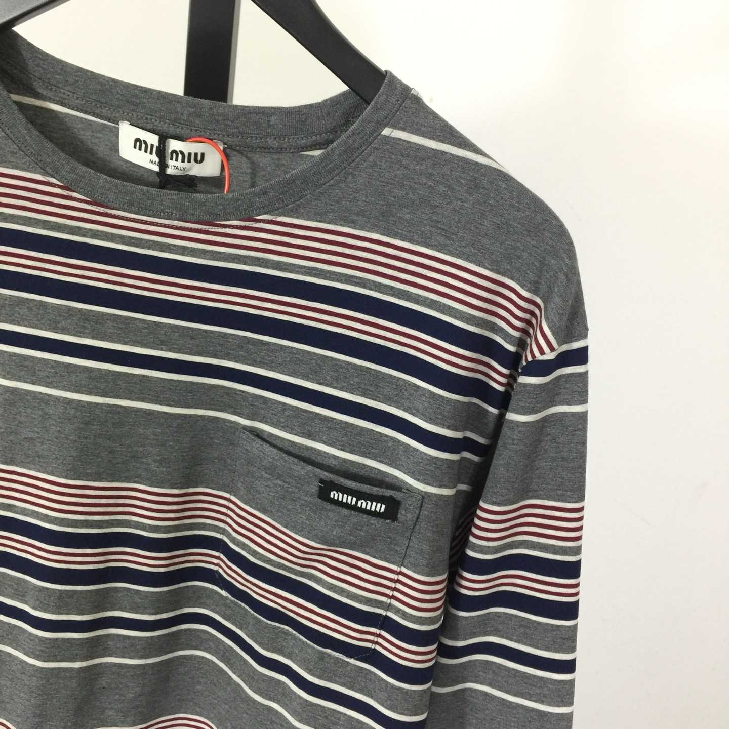 Miu Miu Striped Jersey T-shirt - DopestKickz