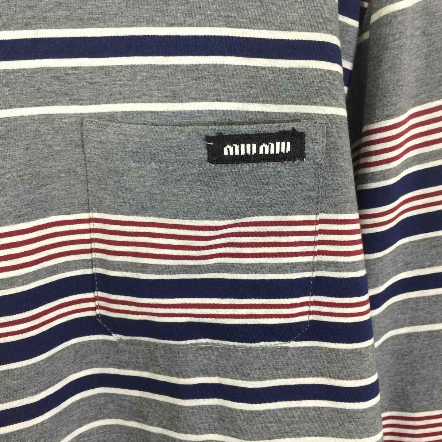 Miu Miu Striped Jersey T-shirt - DopestKickz
