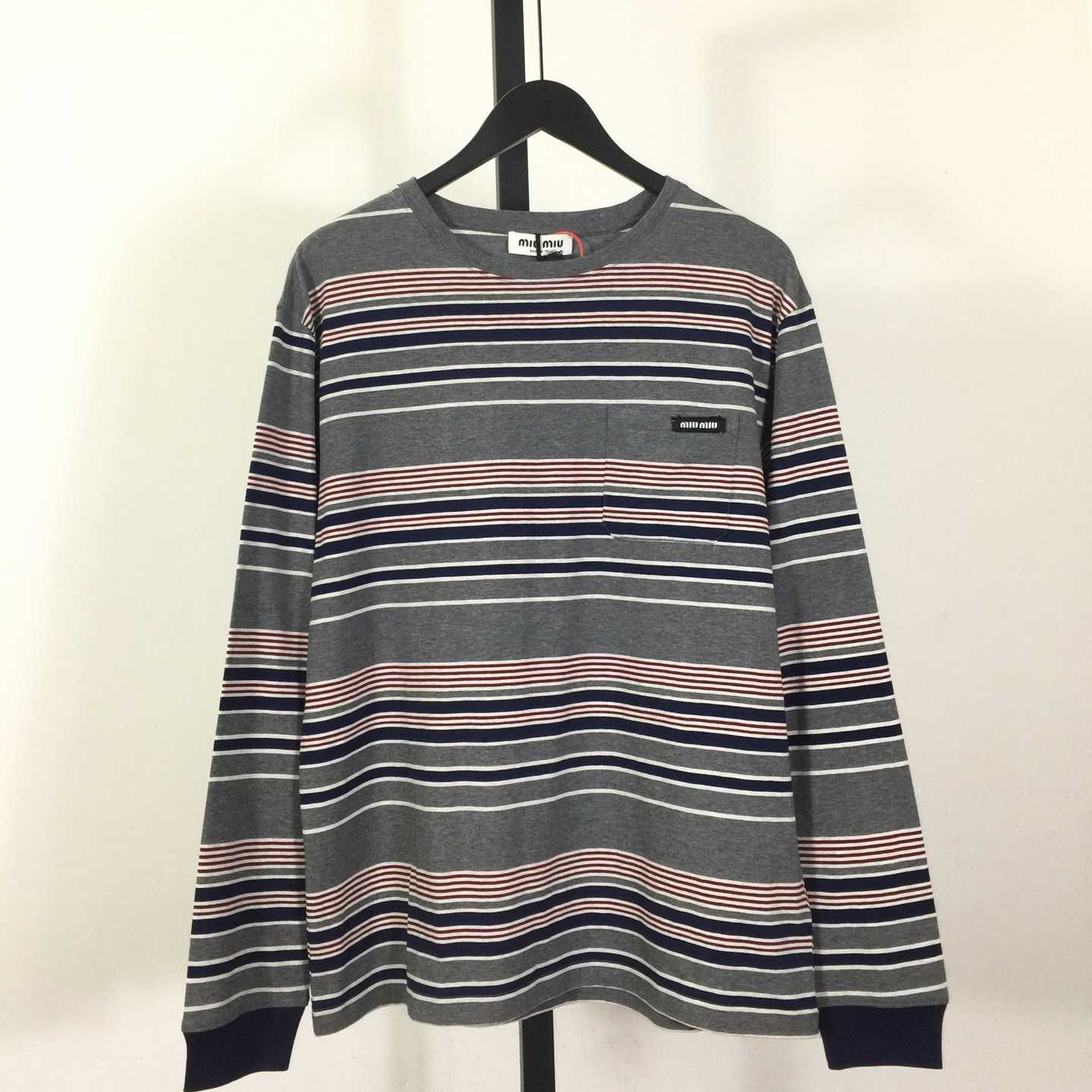 Miu Miu Striped Jersey T-shirt - DopestKickz