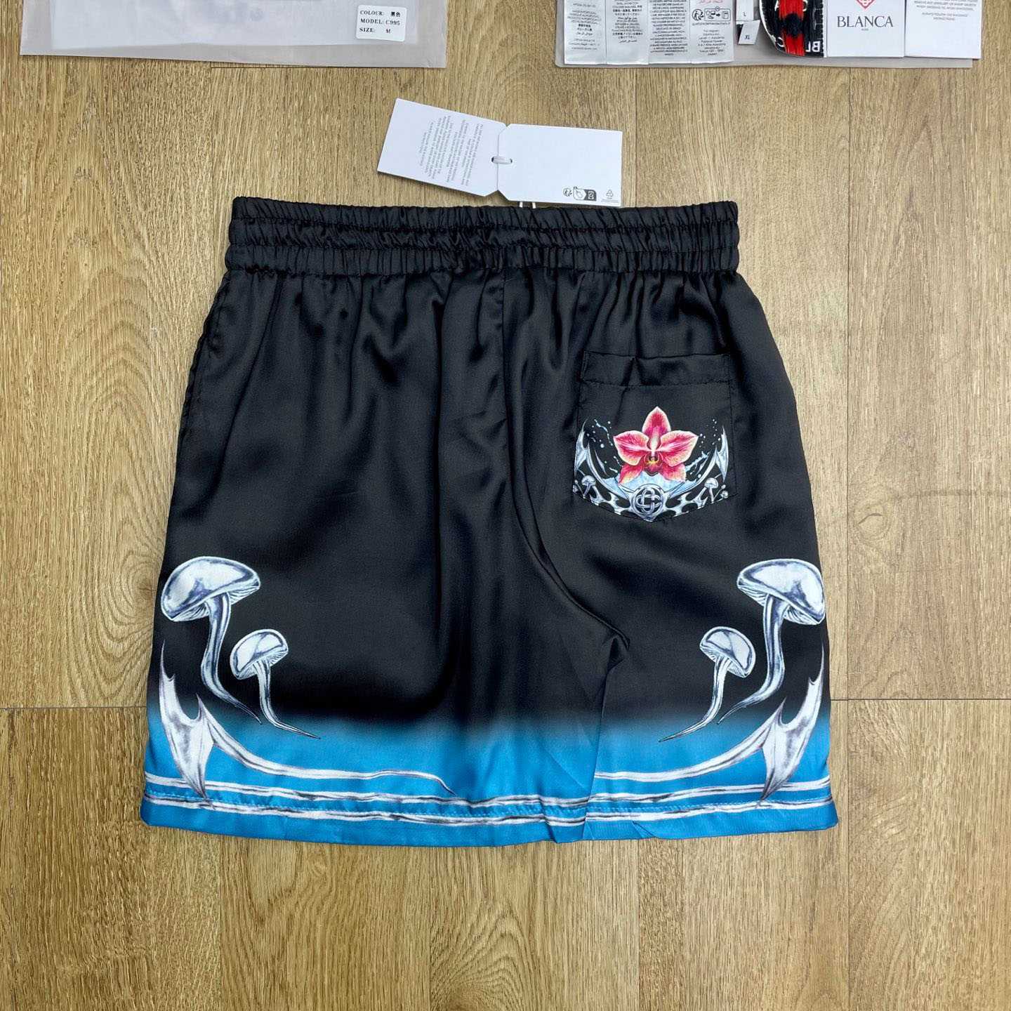 Casablanca Blades Silk Satin Shorts CA3572 - DopestKickz