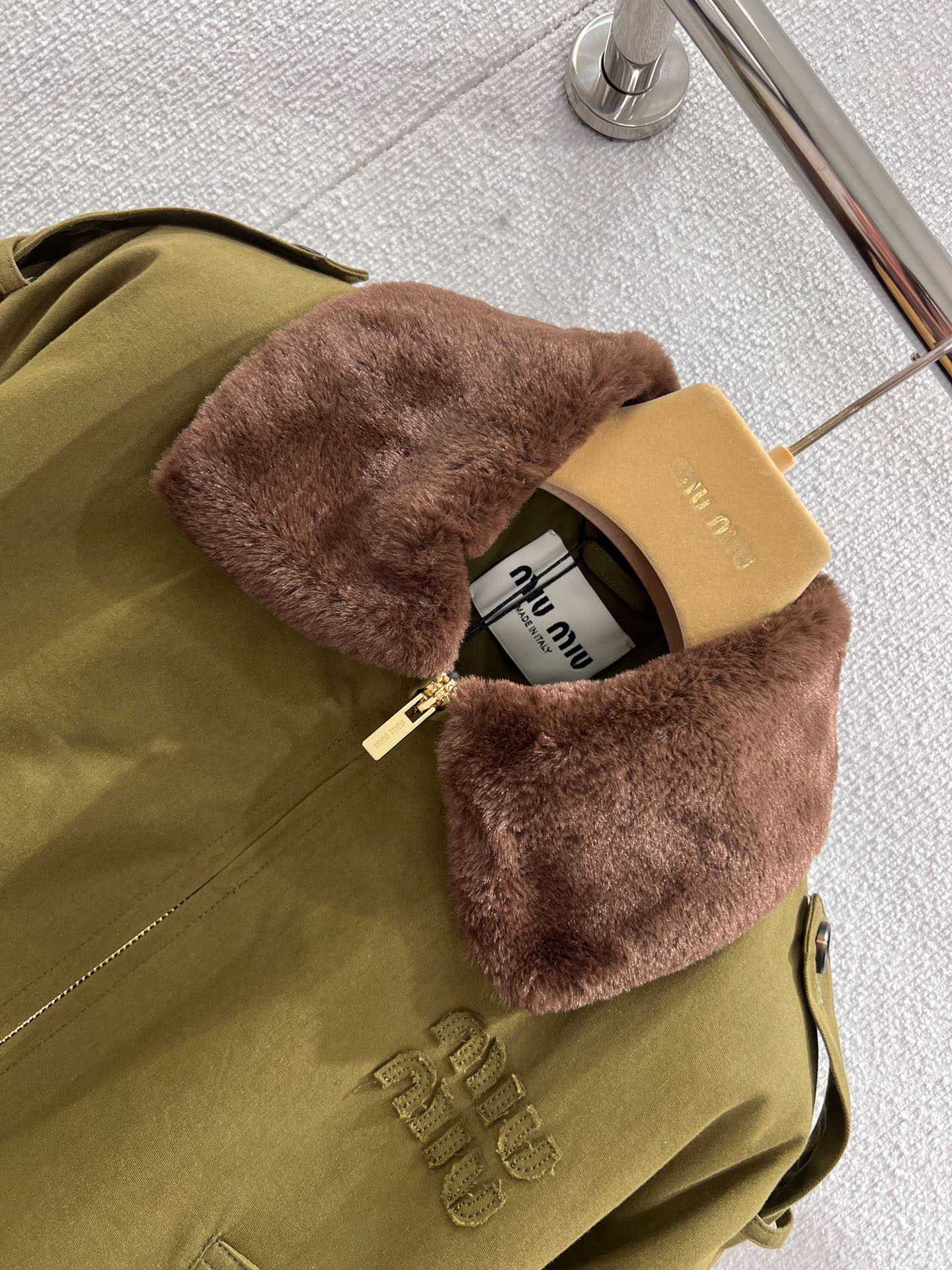 Miu Miu Cotton Satin Bomber Jacket - DopestKickz