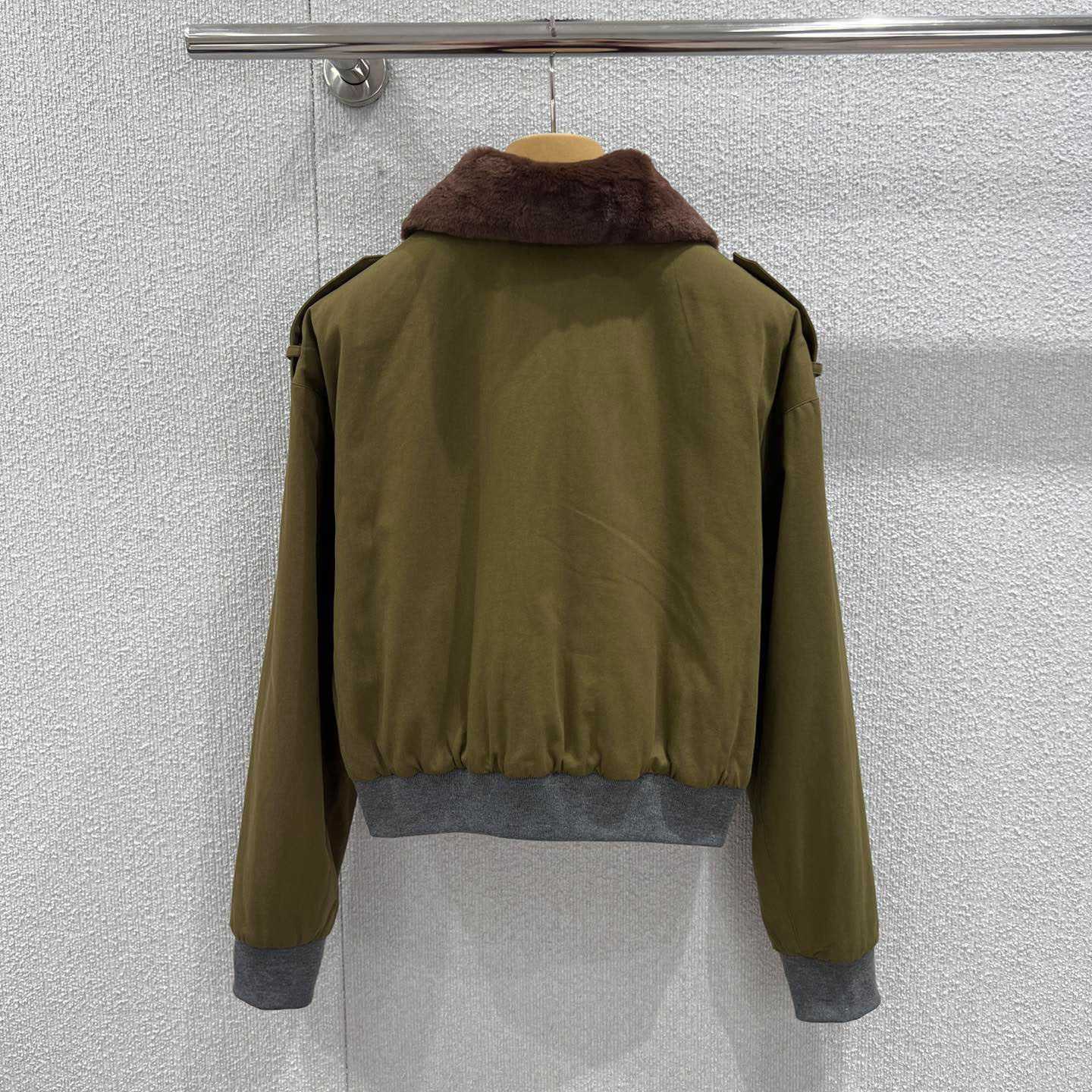 Miu Miu Cotton Satin Bomber Jacket - DopestKickz