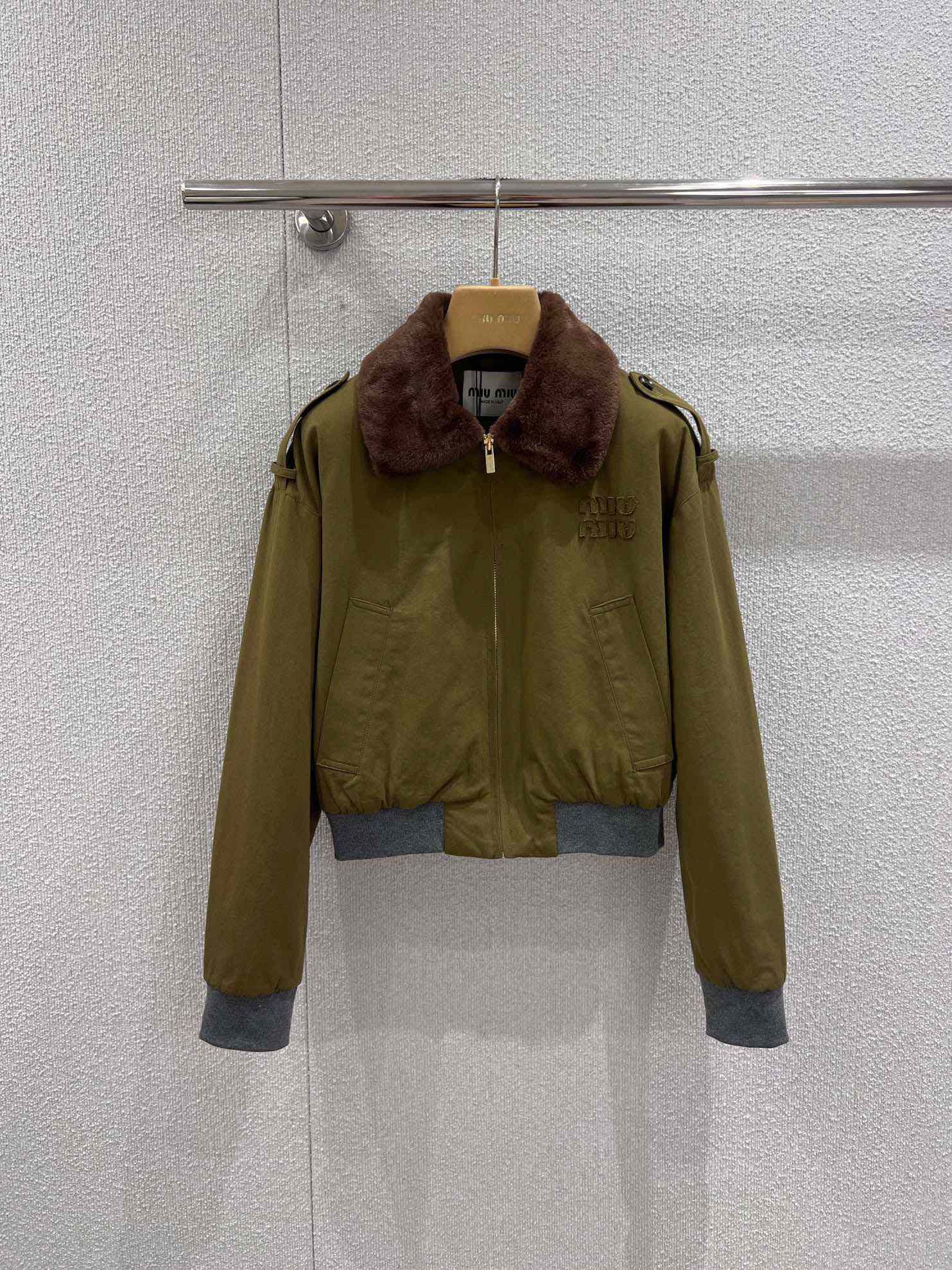 Miu Miu Cotton Satin Bomber Jacket - DopestKickz