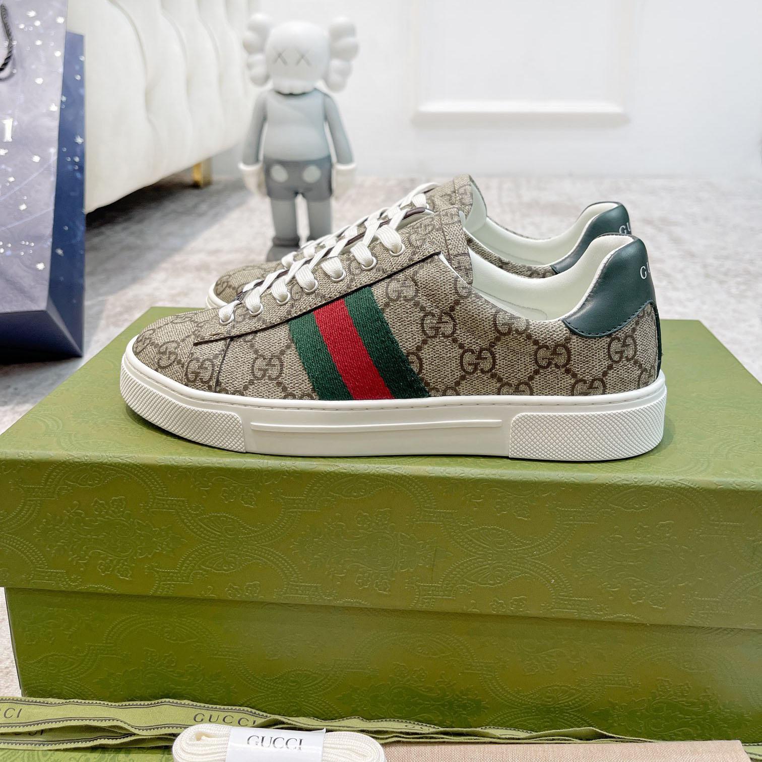 Gucci Ace Sneaker  With Web - DopestKickz