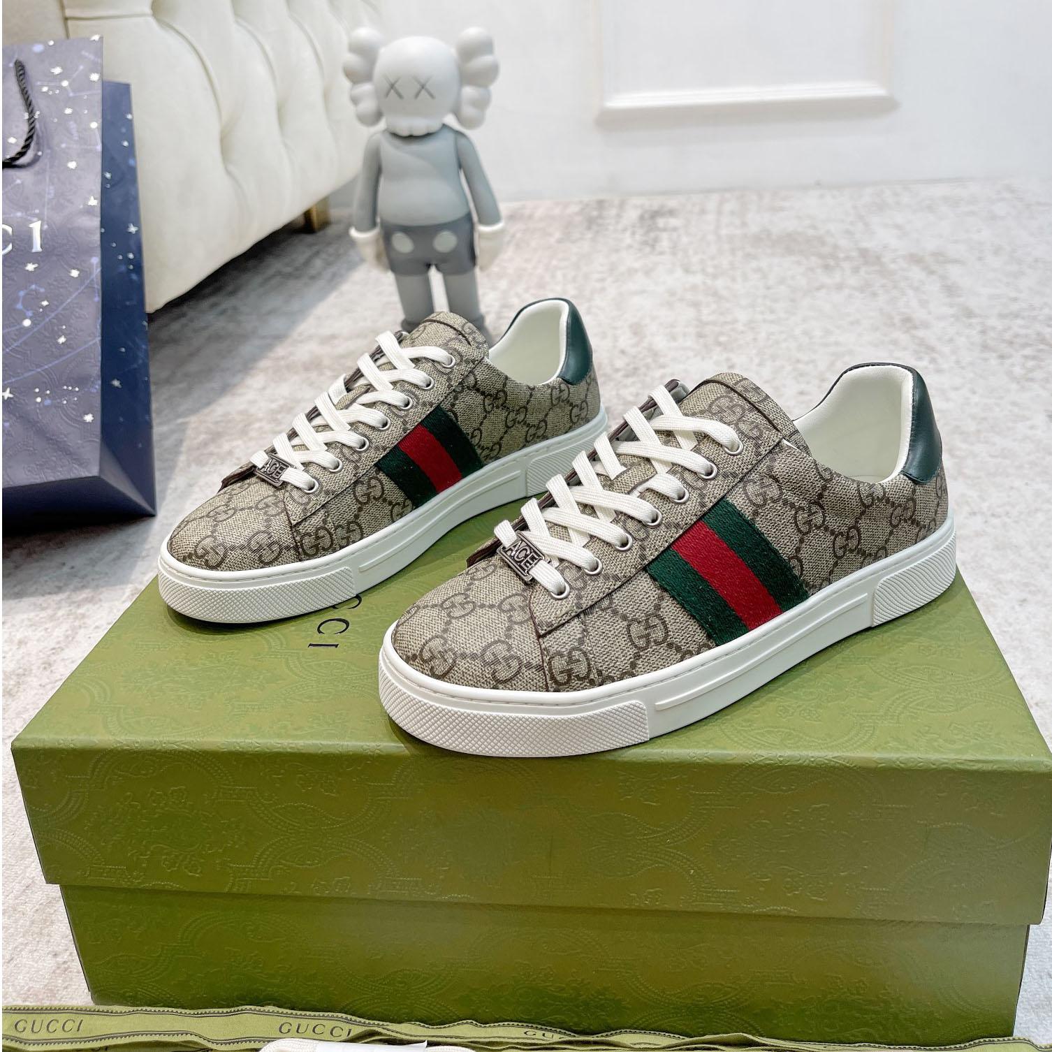 Gucci Ace Sneaker  With Web - DopestKickz