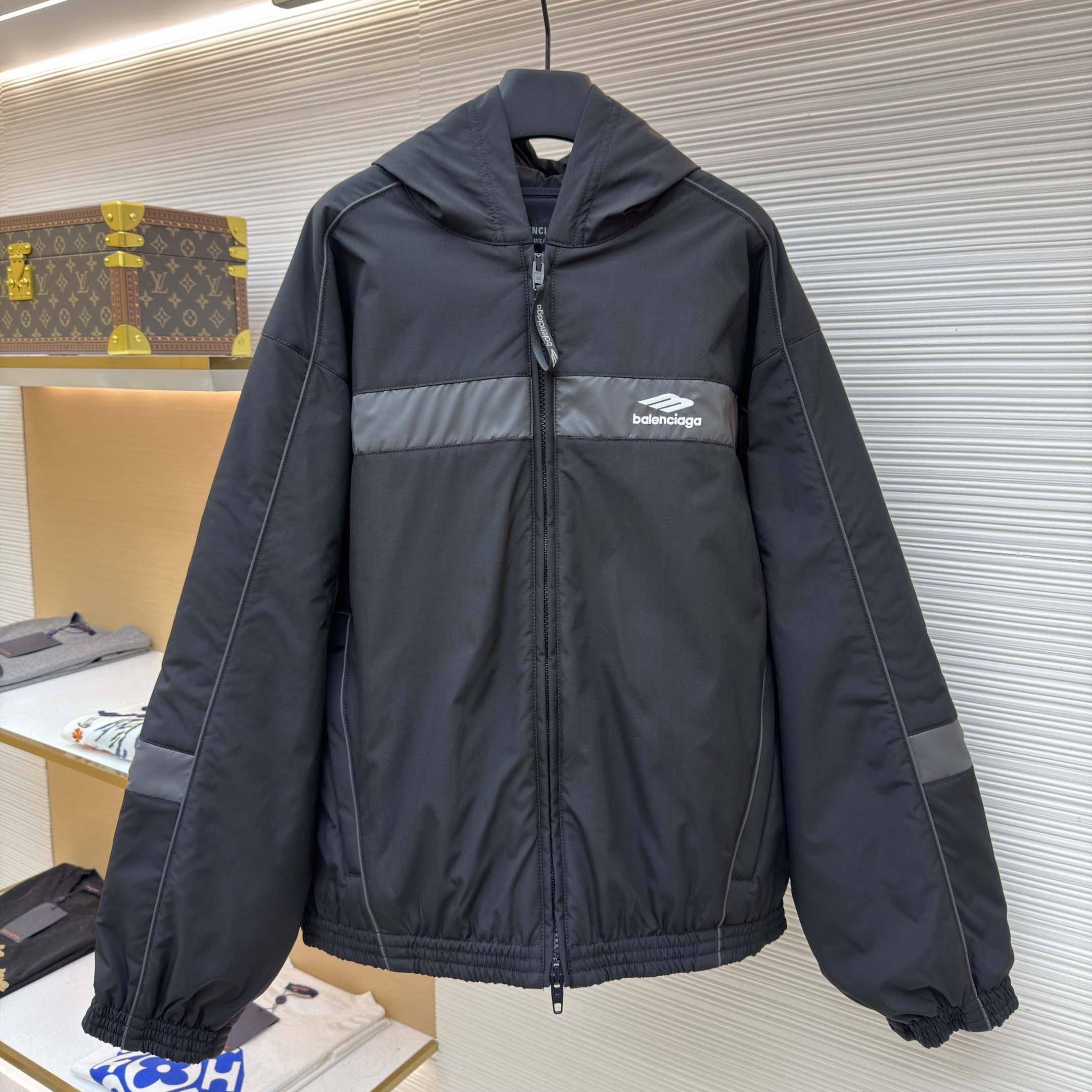 Balenciaga 3B Sports Icon Ski Tracksuit Parka in black - DopestKickz
