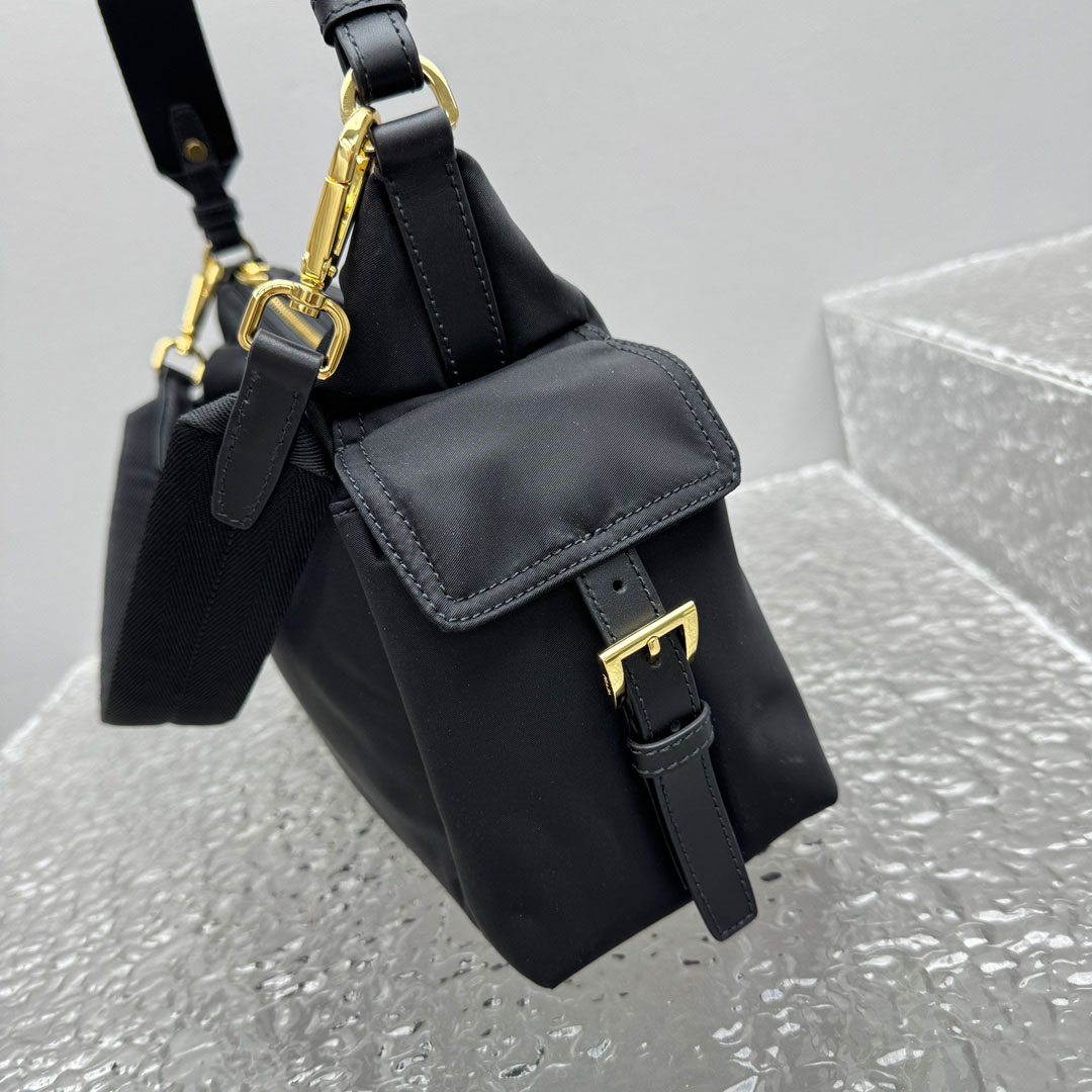Prada Explore Large Re-Nylon And Leather Bag - DopestKickz