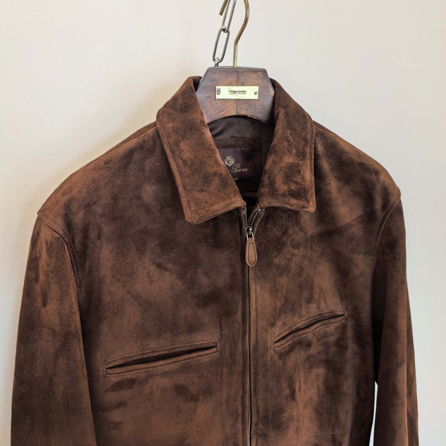  Loro Piana 'Johnie' or 'Kane' Brown Suede Bomber Jacket - DopestKickz