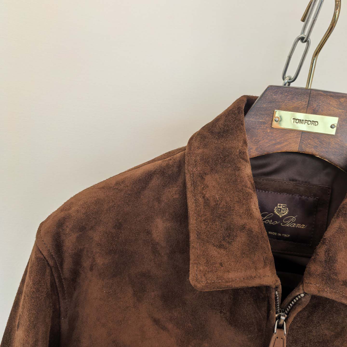  Loro Piana 'Johnie' or 'Kane' Brown Suede Bomber Jacket - DopestKickz