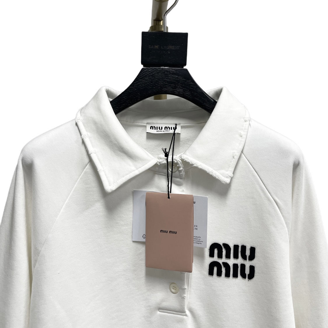 Miu Miu Logo-patch Polo Sweatshirt   60037 - DopestKickz