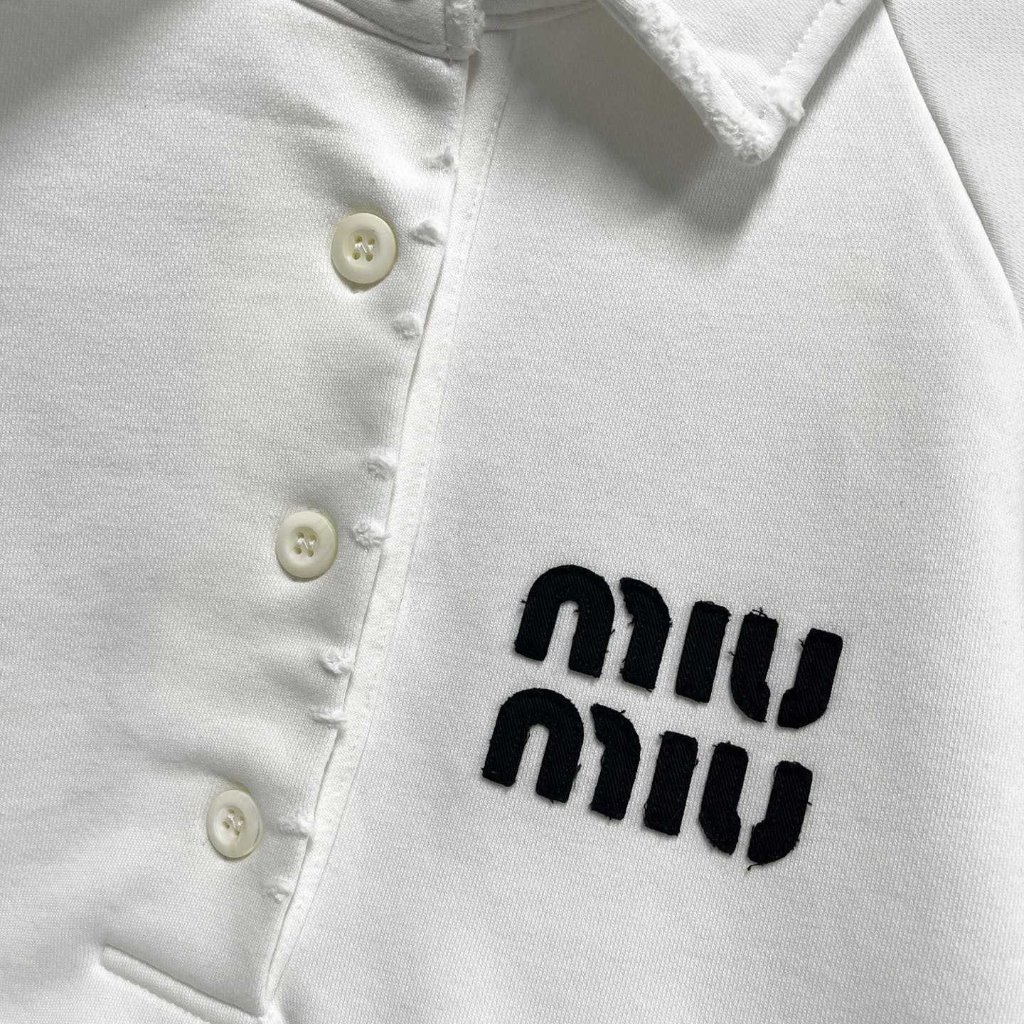 Miu Miu Logo-patch Polo Sweatshirt   60037 - DopestKickz