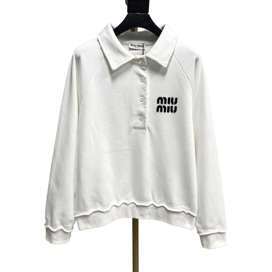Miu Miu Logo-patch Polo Sweatshirt   60037 - DopestKickz