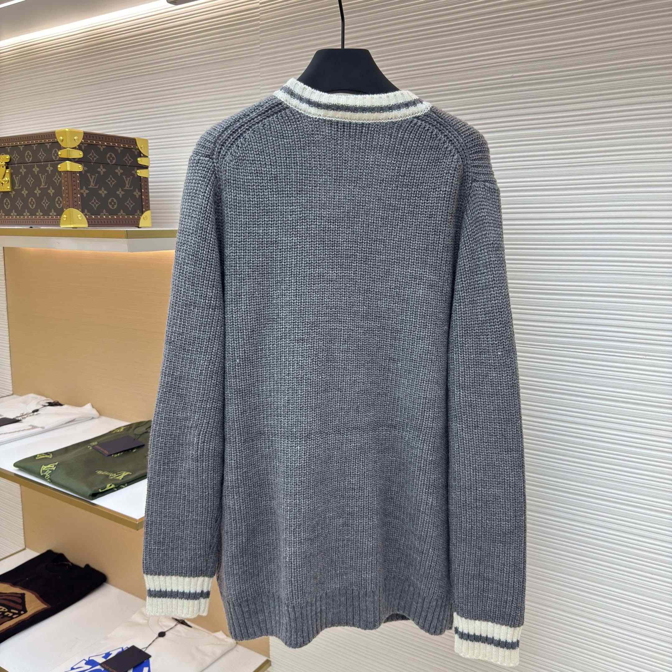 Miu Miu Ribbed Knit Wool And Cashmere Cardigan - DopestKickz