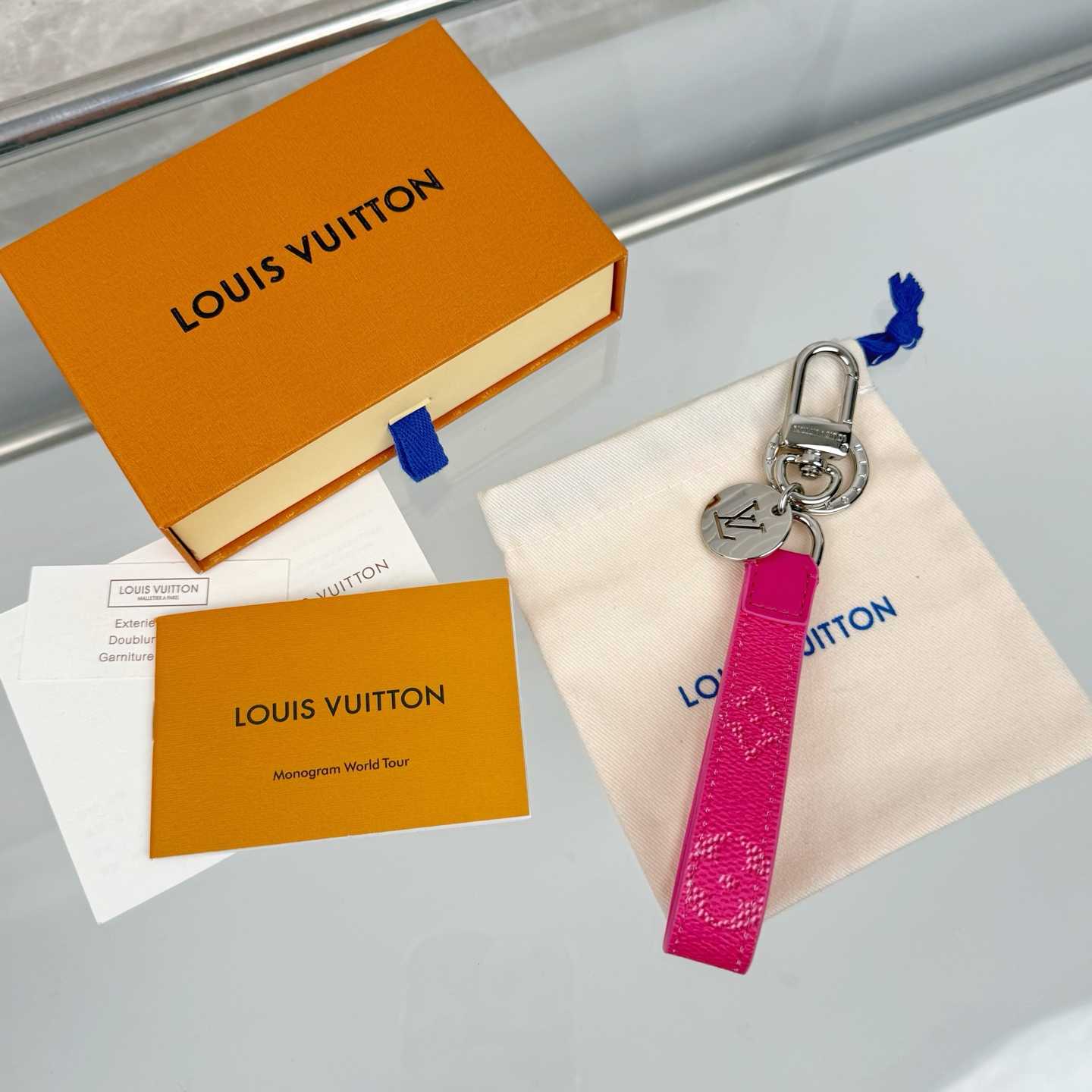 Louis Vuitton LV Slim Dragonne Key Holder and Bag Charm S00  - DopestKickz