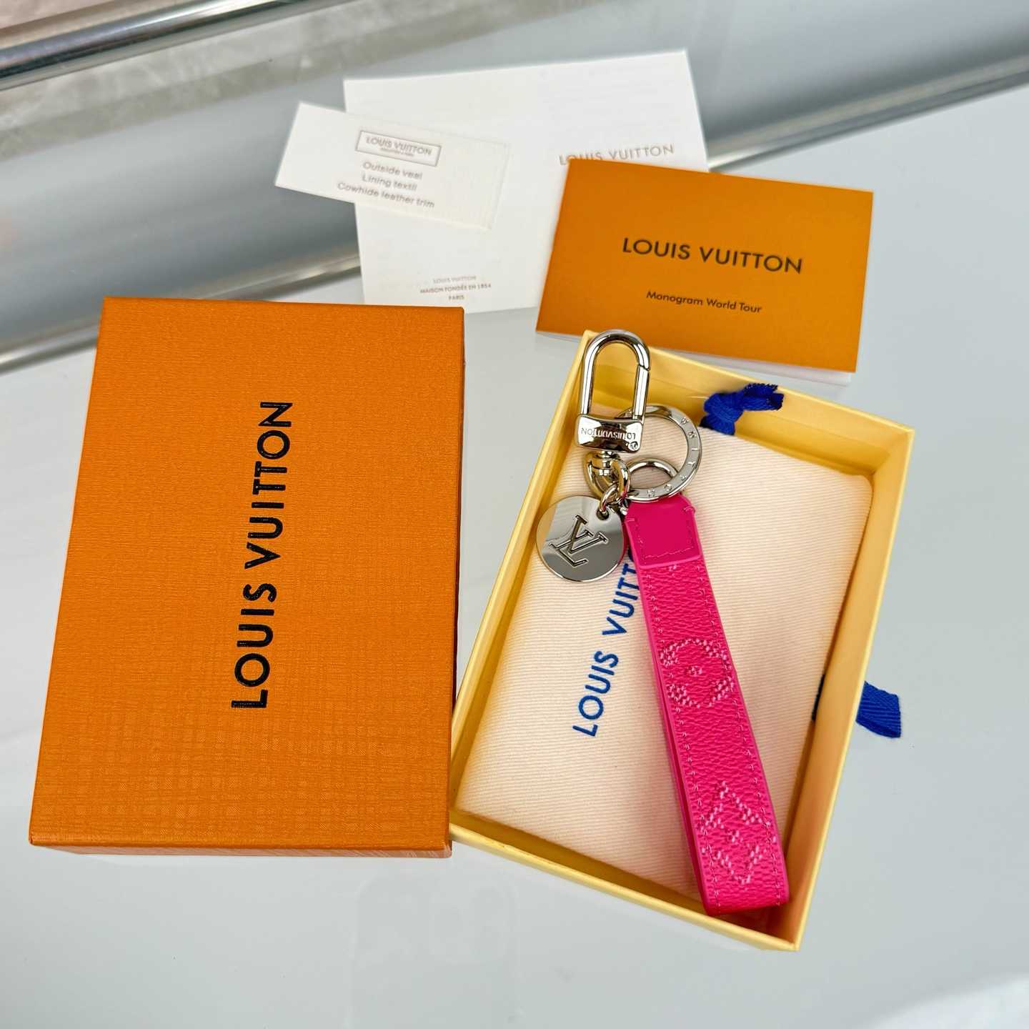 Louis Vuitton LV Slim Dragonne Key Holder and Bag Charm S00  - DopestKickz