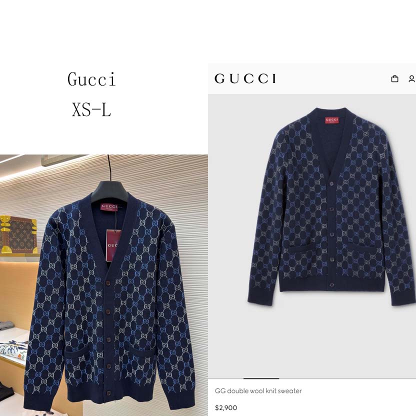 Gucci GG Double Wool Knit Sweater - DopestKickz