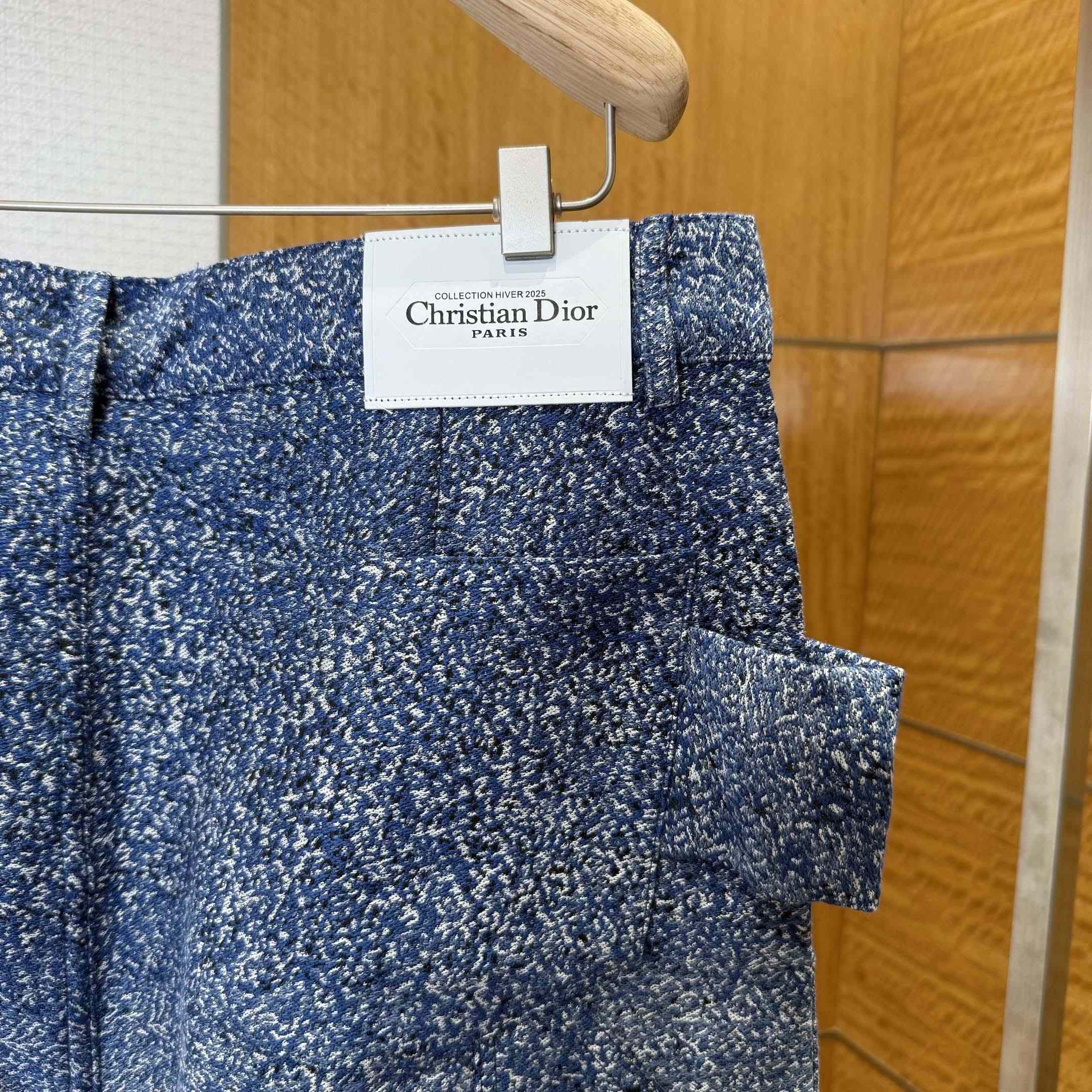 Dior Carpenter Jeans with Christian Dior Paris Tag Blue Cotton Jacquard - DopestKickz