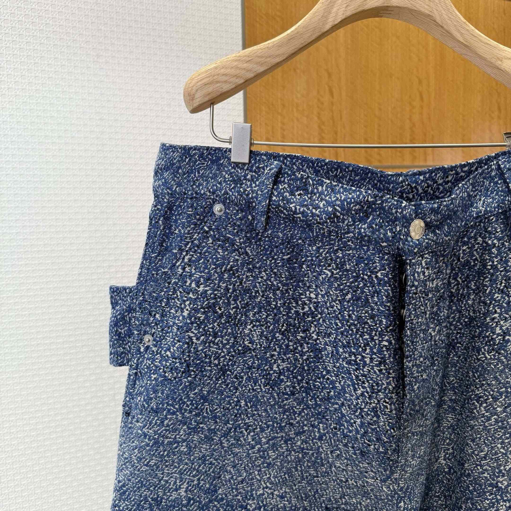 Dior Carpenter Jeans with Christian Dior Paris Tag Blue Cotton Jacquard - DopestKickz