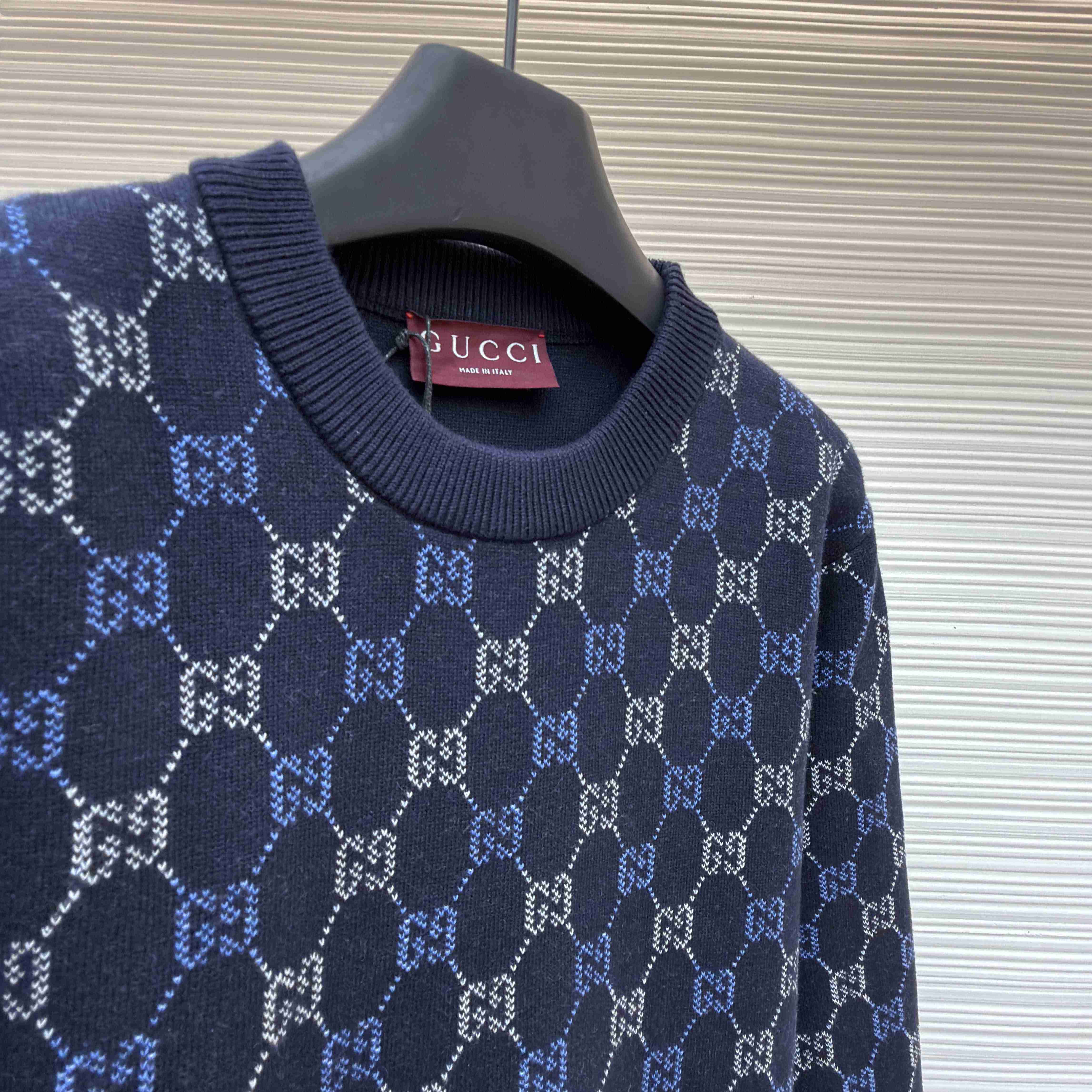 Gucci GG Double Wool Knit Sweater - DopestKickz