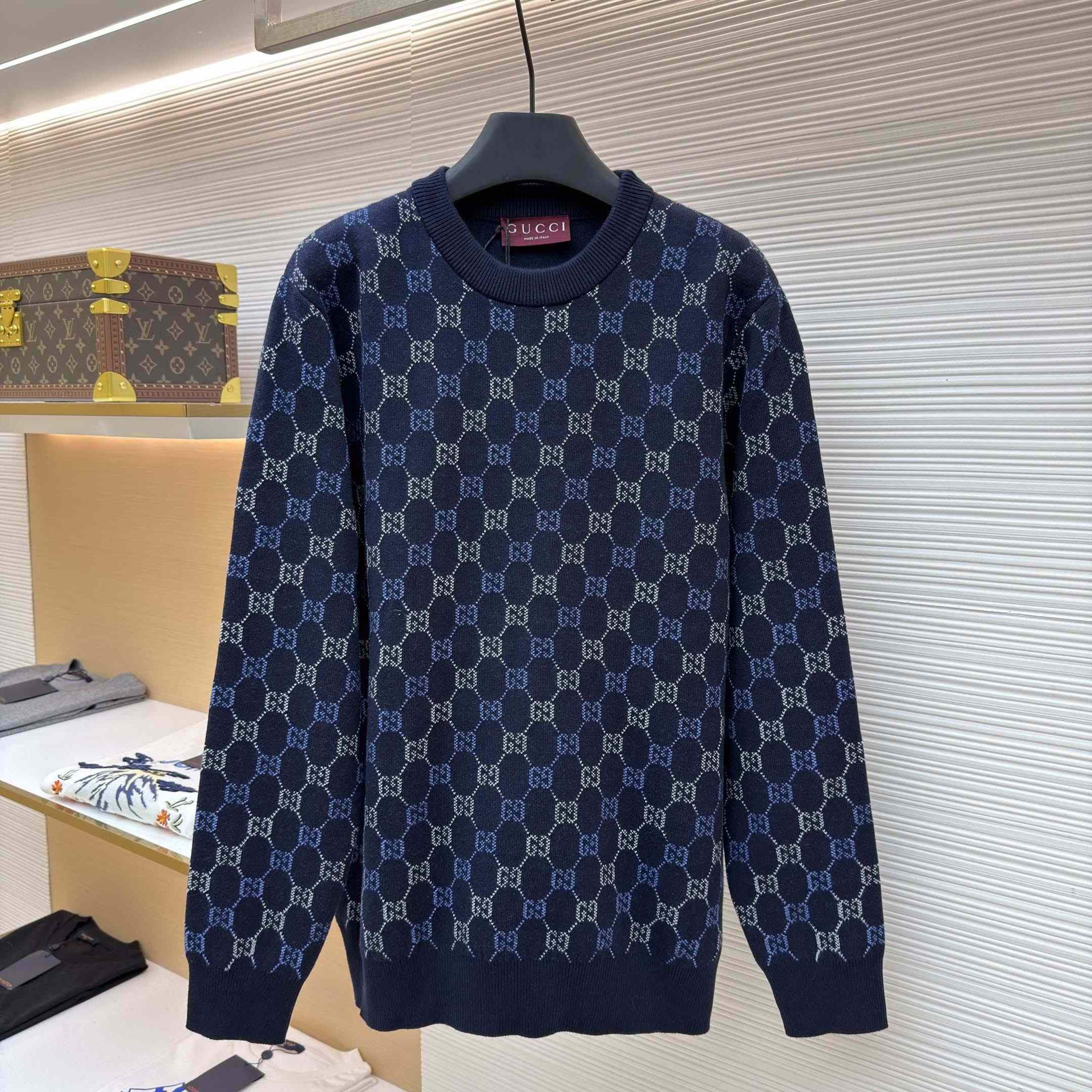 Gucci GG Double Wool Knit Sweater - DopestKickz