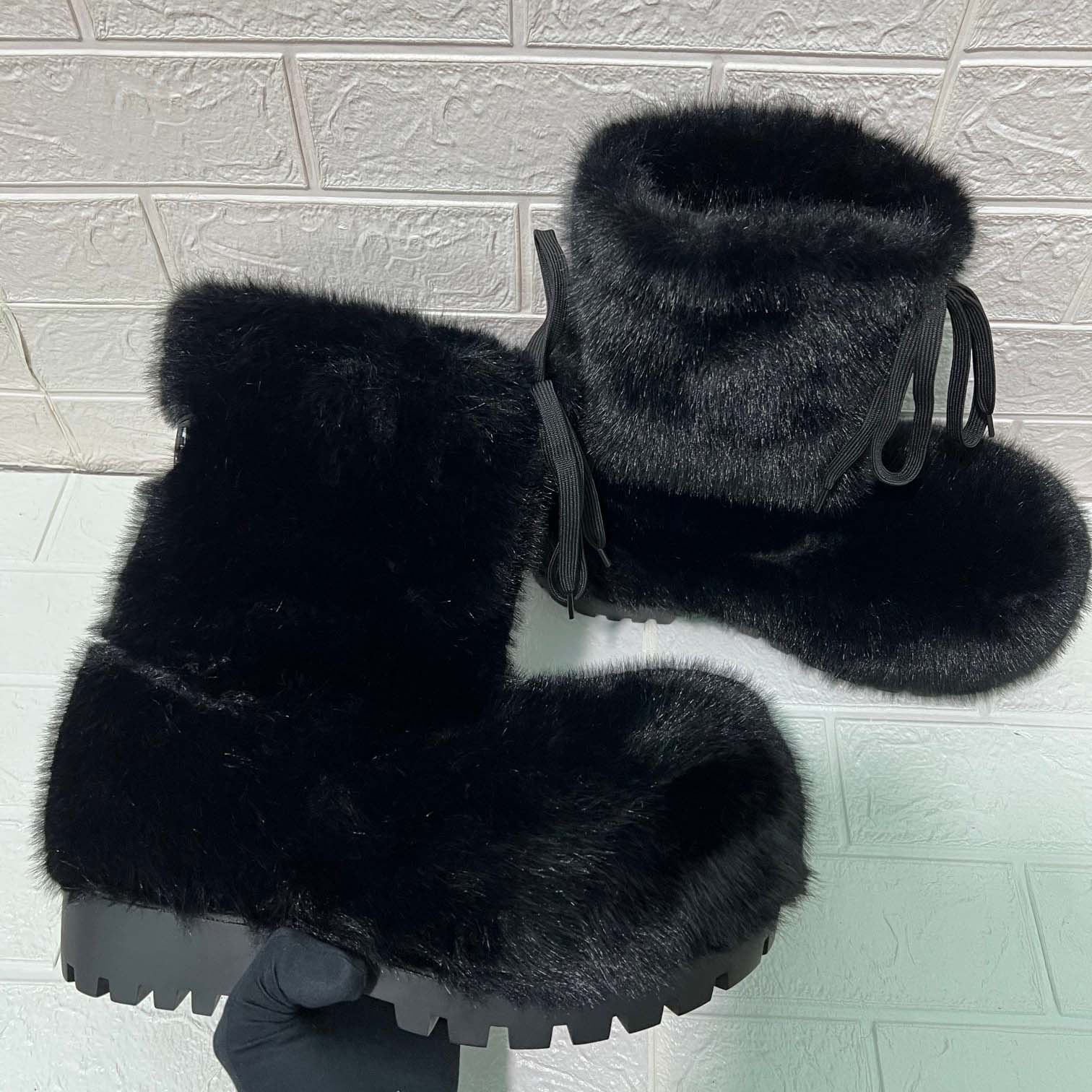 Balenciaga Alaska Low Boot In Black Synthetic Material - DopestKickz