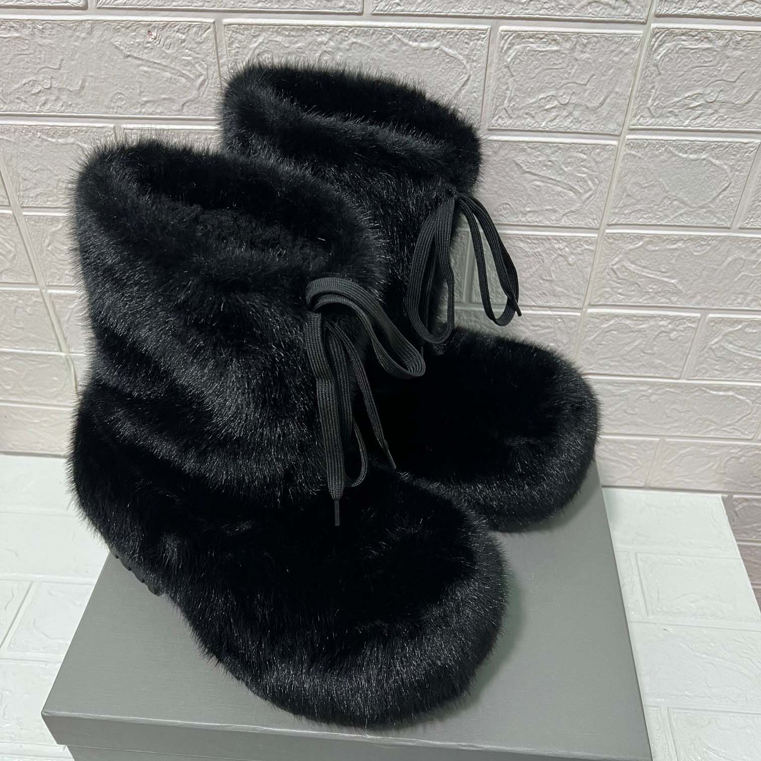 Balenciaga Alaska Low Boot In Black Synthetic Material - DopestKickz