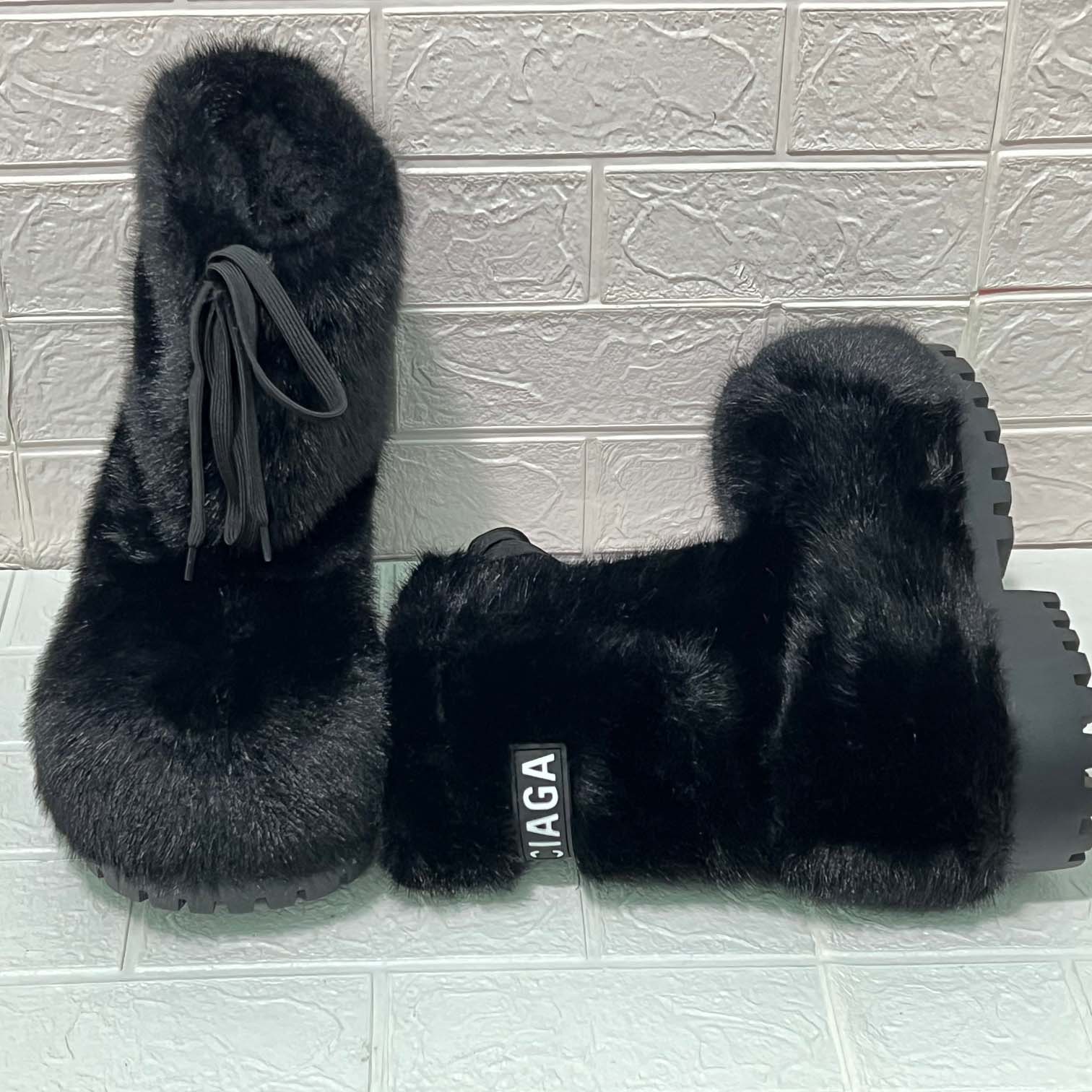 Balenciaga Alaska Low Boot In Black Synthetic Material - DopestKickz