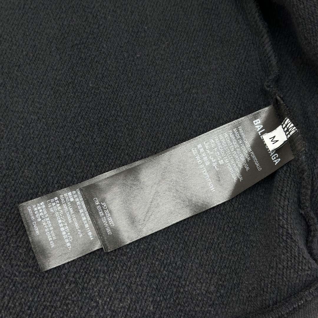 Balenciaga Washed Crayon Political Zip-Up Hoodie Regular Fit In Faded Black - DopestKickz