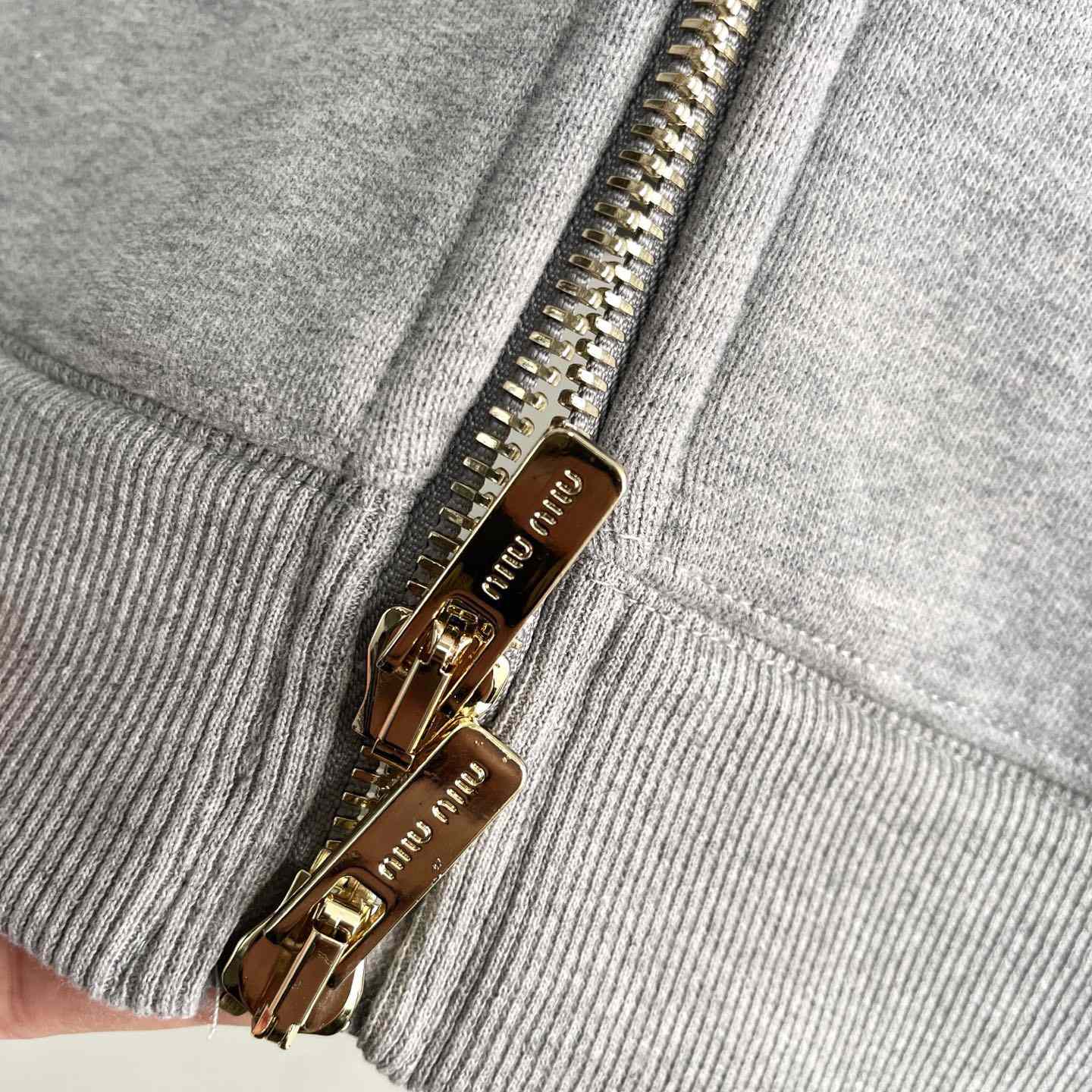 Miu Miu Logo-appliqué Cotton Hoodie     80002 - DopestKickz