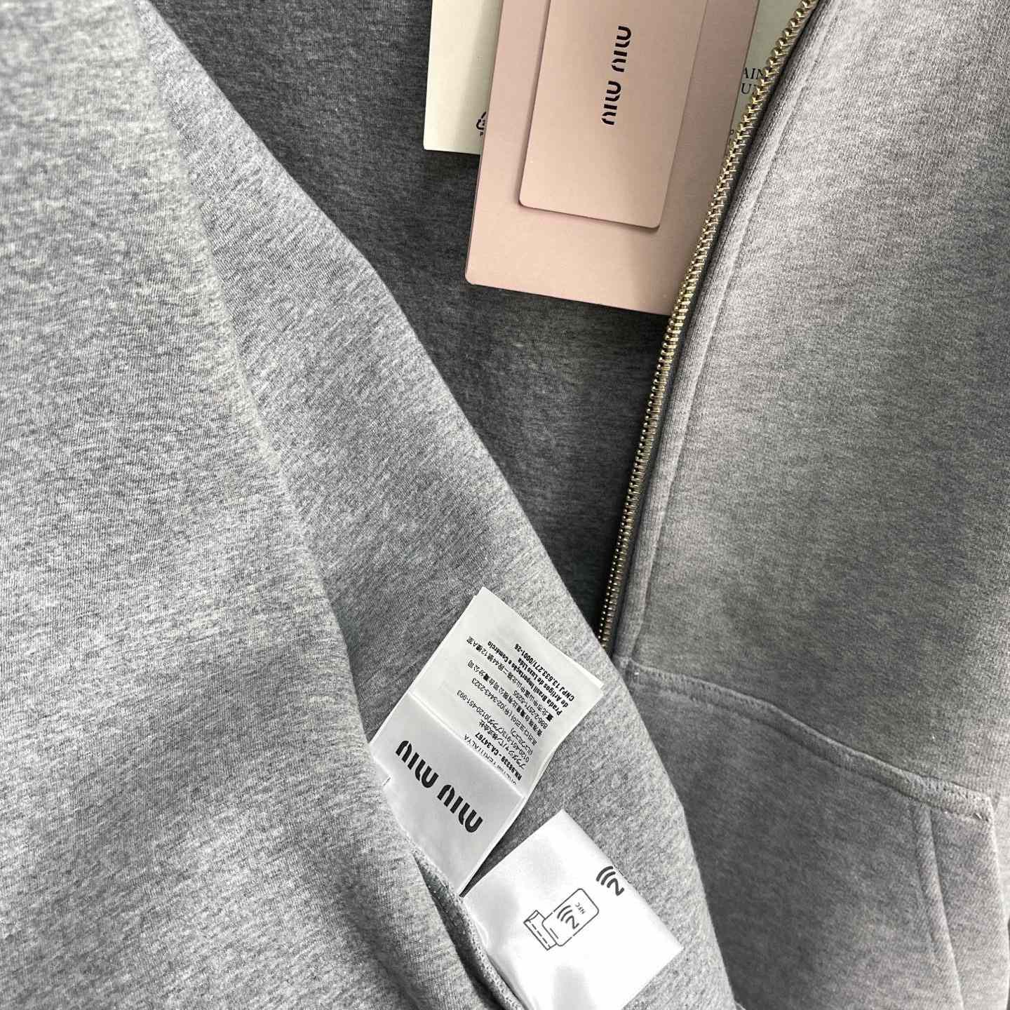 Miu Miu Logo-appliqué Cotton Hoodie     80002 - DopestKickz