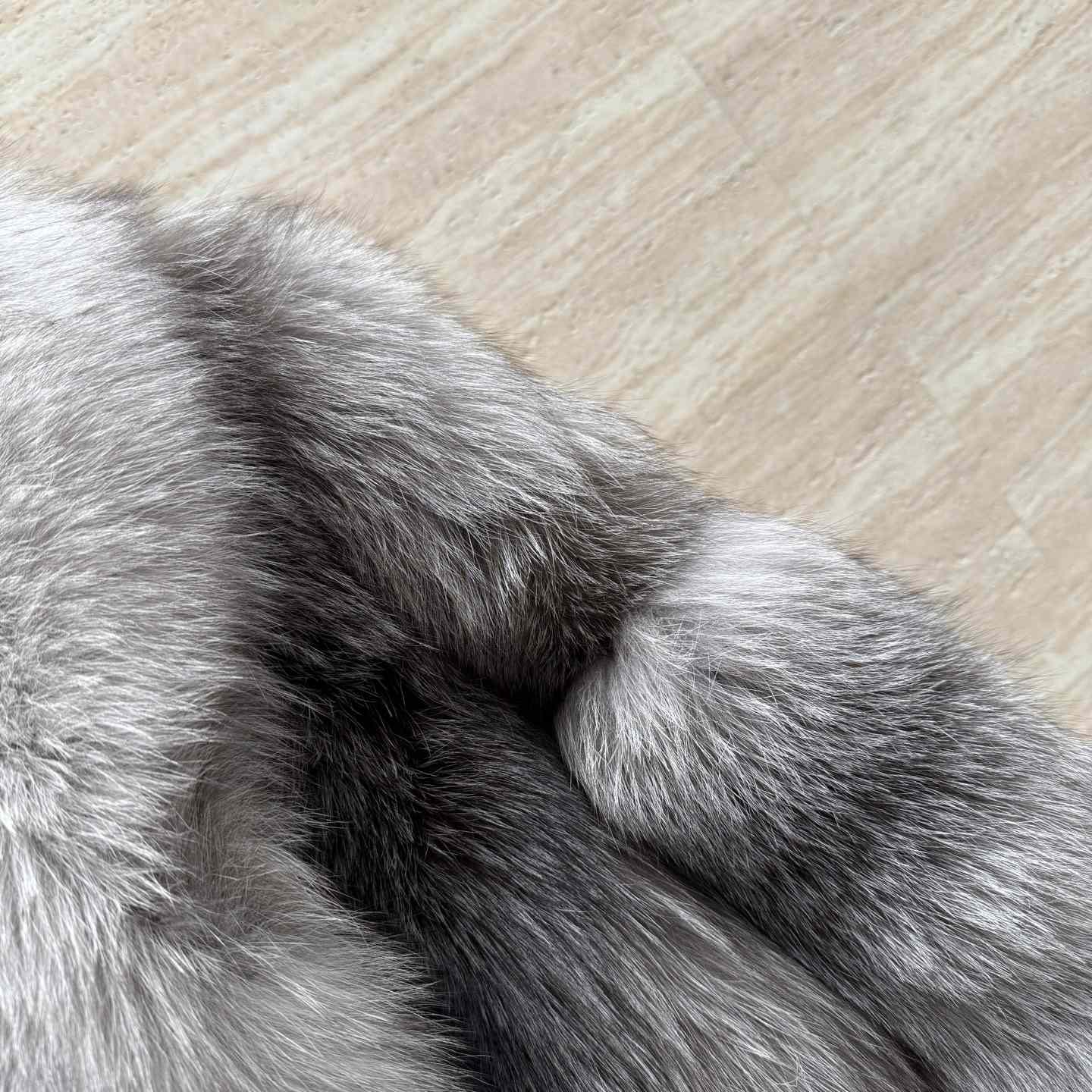 Fendi Fox Fur Cropped Turn Down Collar Coat - DopestKickz