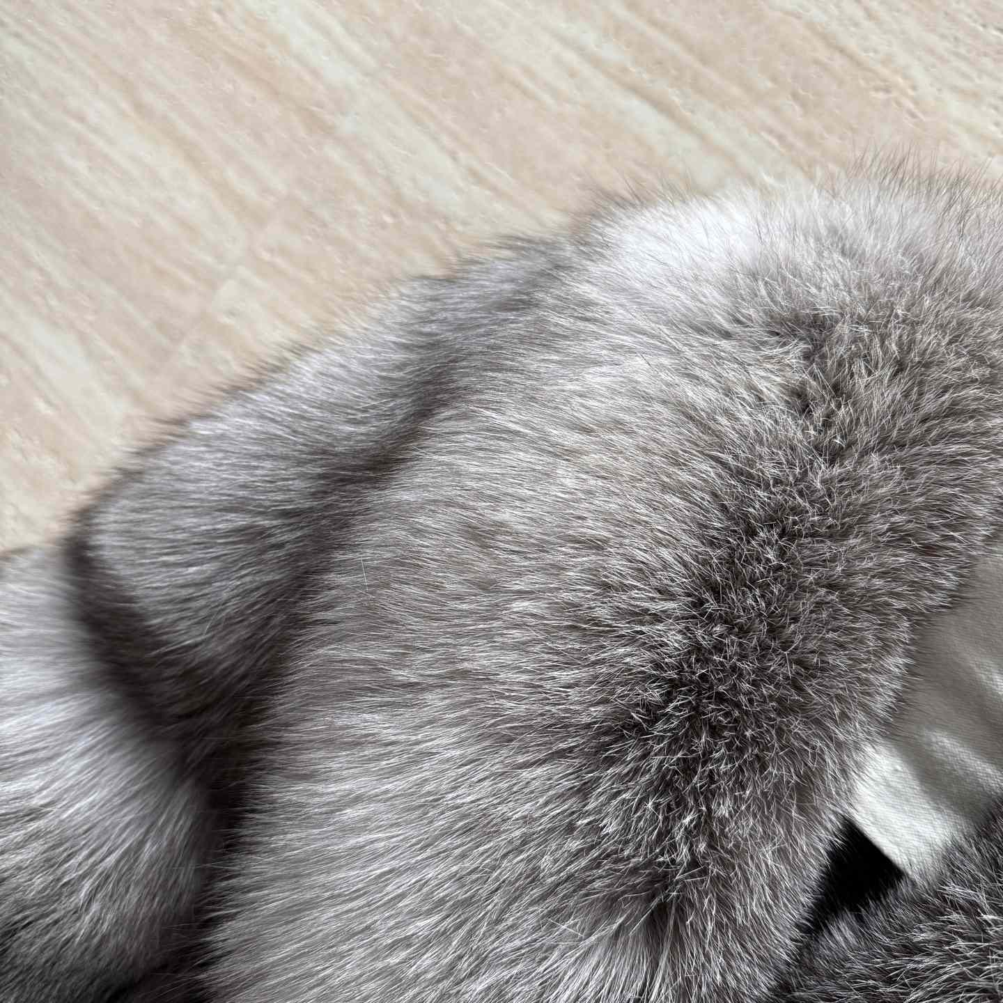 Fendi Fox Fur Cropped Turn Down Collar Coat - DopestKickz