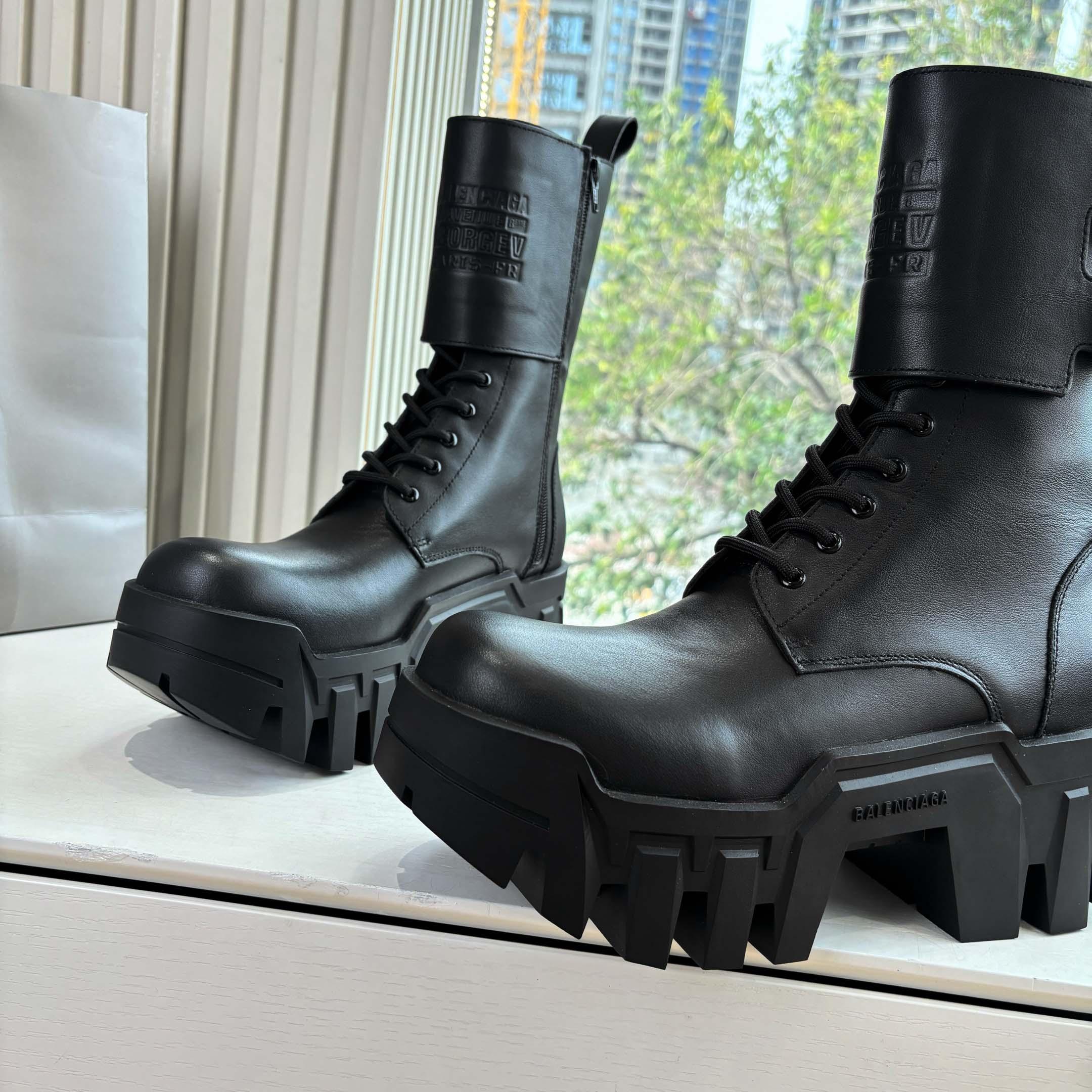 Balenciaga Bulldozer Combat Lace-Up Boot - DopestKickz