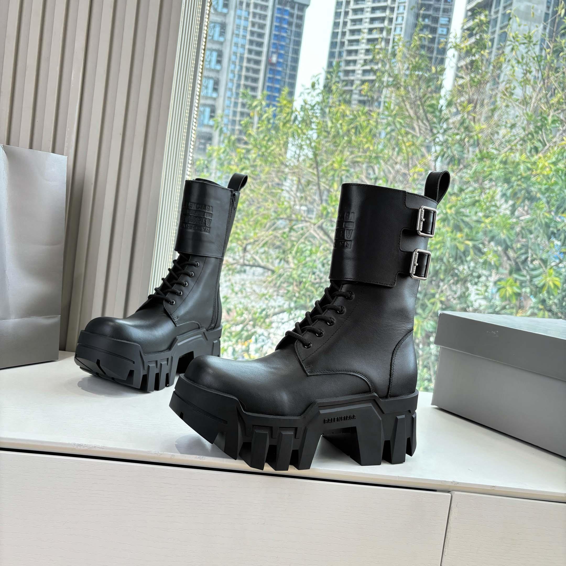 Balenciaga Bulldozer Combat Lace-Up Boot - DopestKickz