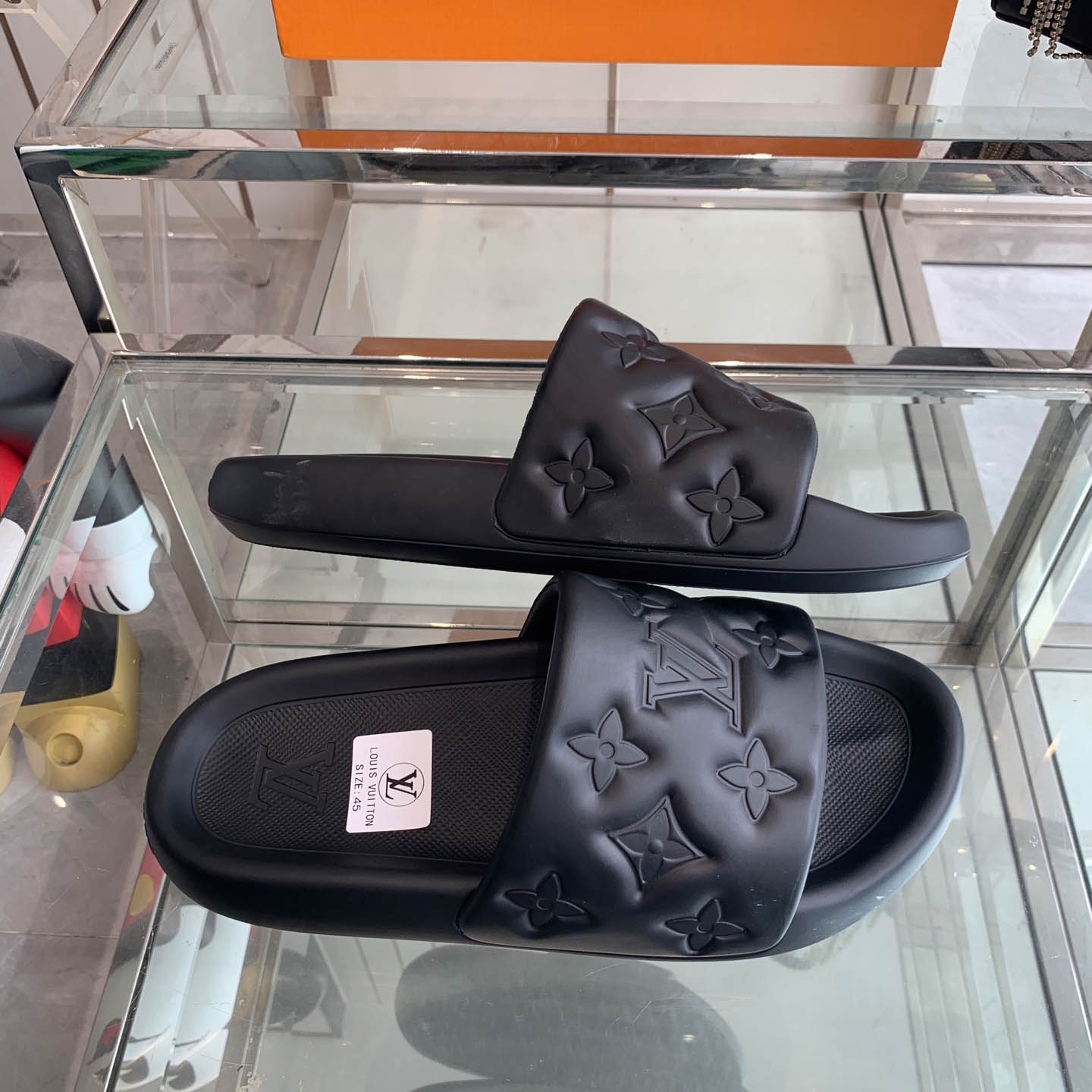 Louis Vuitton Waterfront Mule 'Monogram Embossed - Black' - DopestKickz