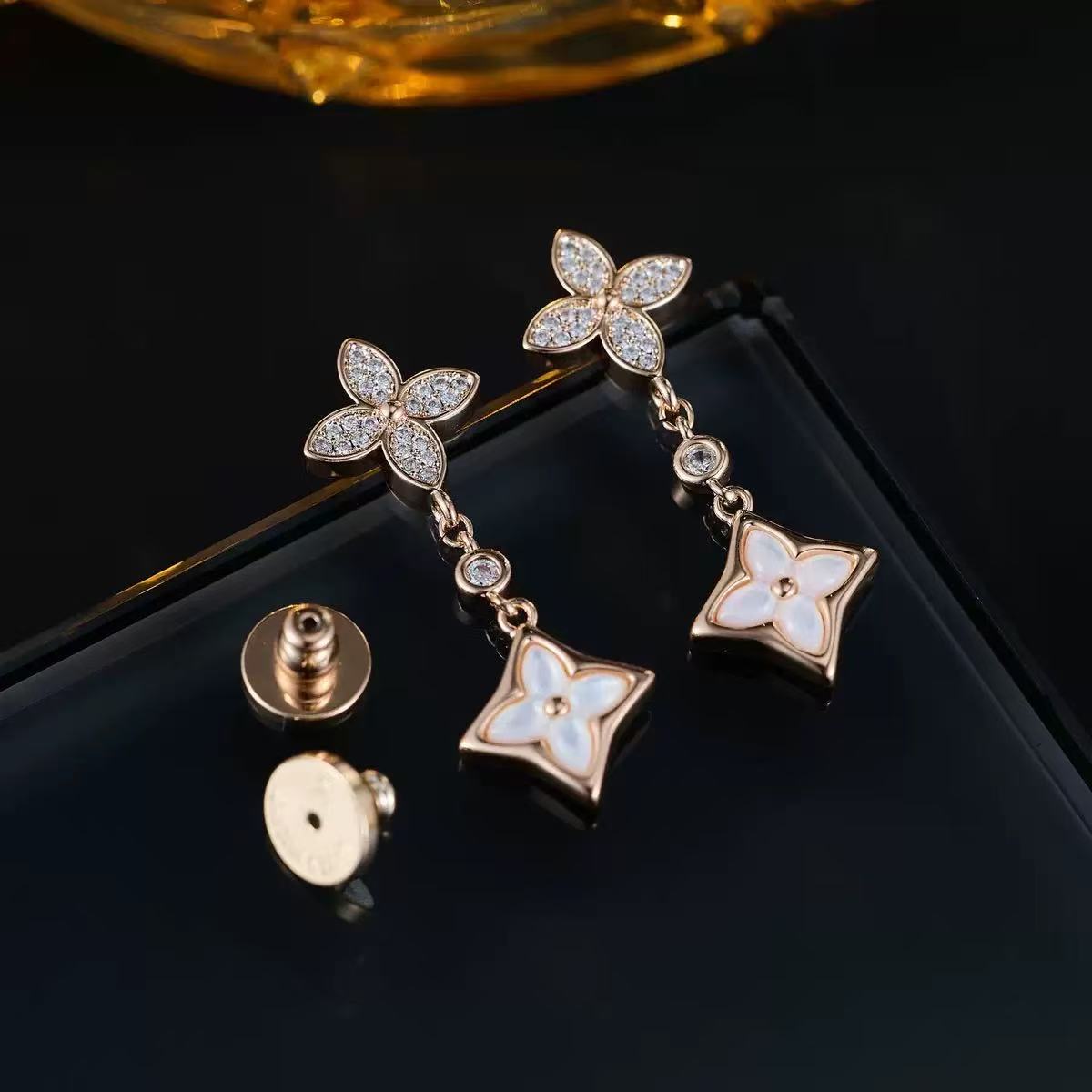 Louis Vuitton Color Blossom Double Star Earrings - DopestKickz