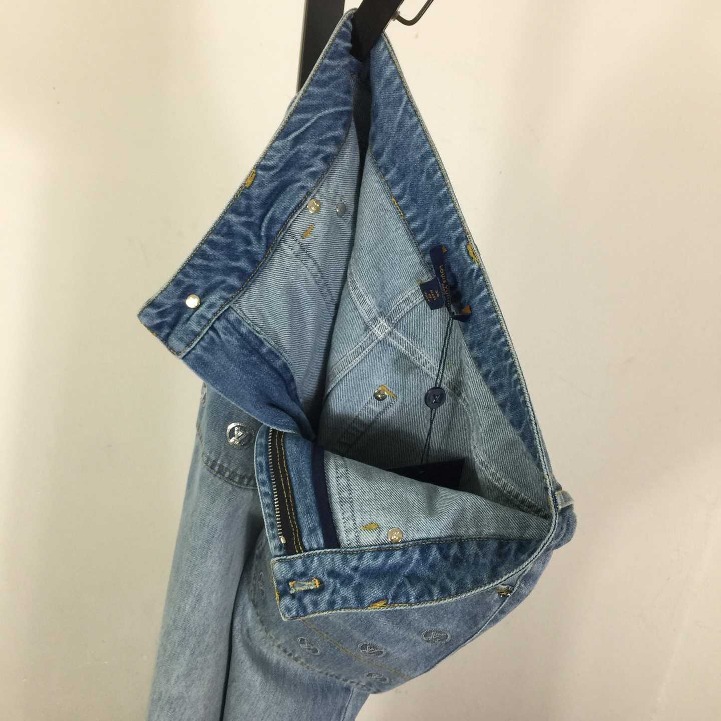 Louis Vuitton Signature Sequin Slim-Fit Jeans - DopestKickz