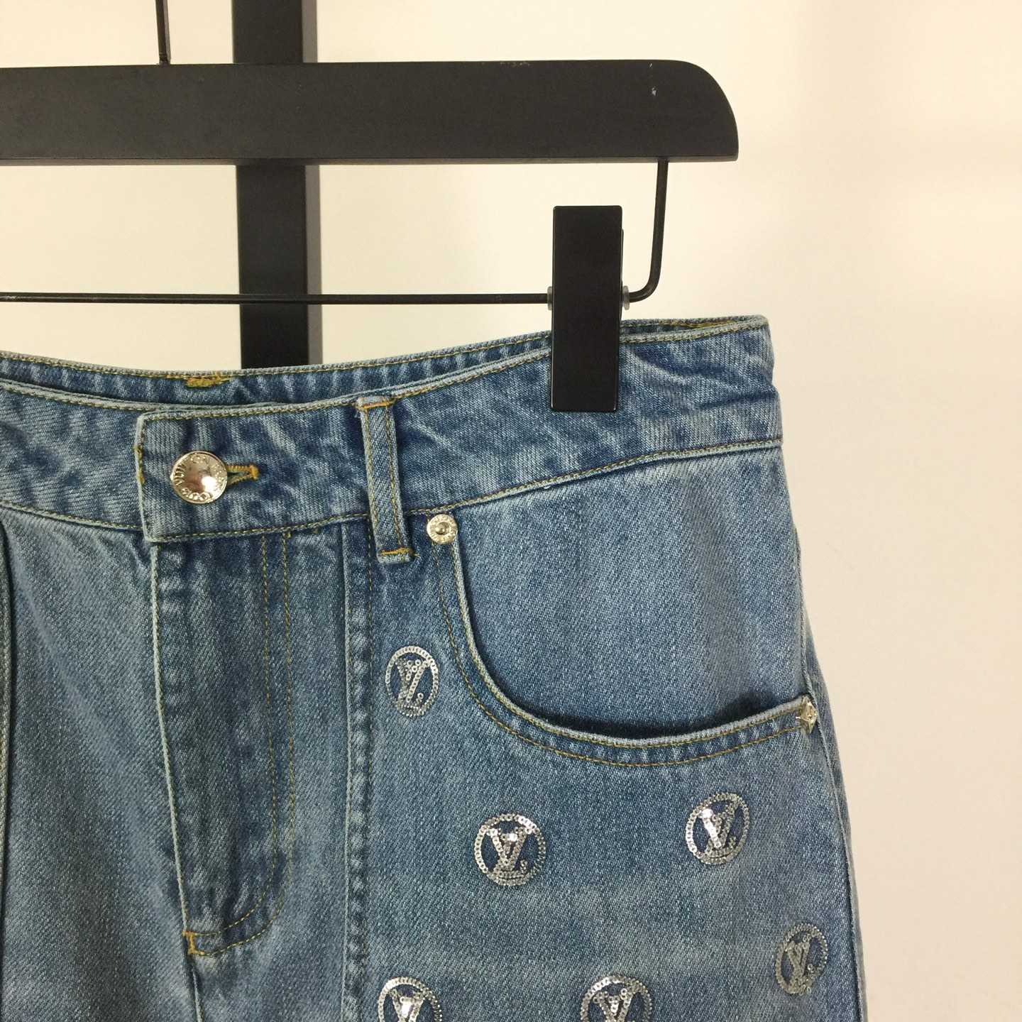 Louis Vuitton Signature Sequin Slim-Fit Jeans - DopestKickz