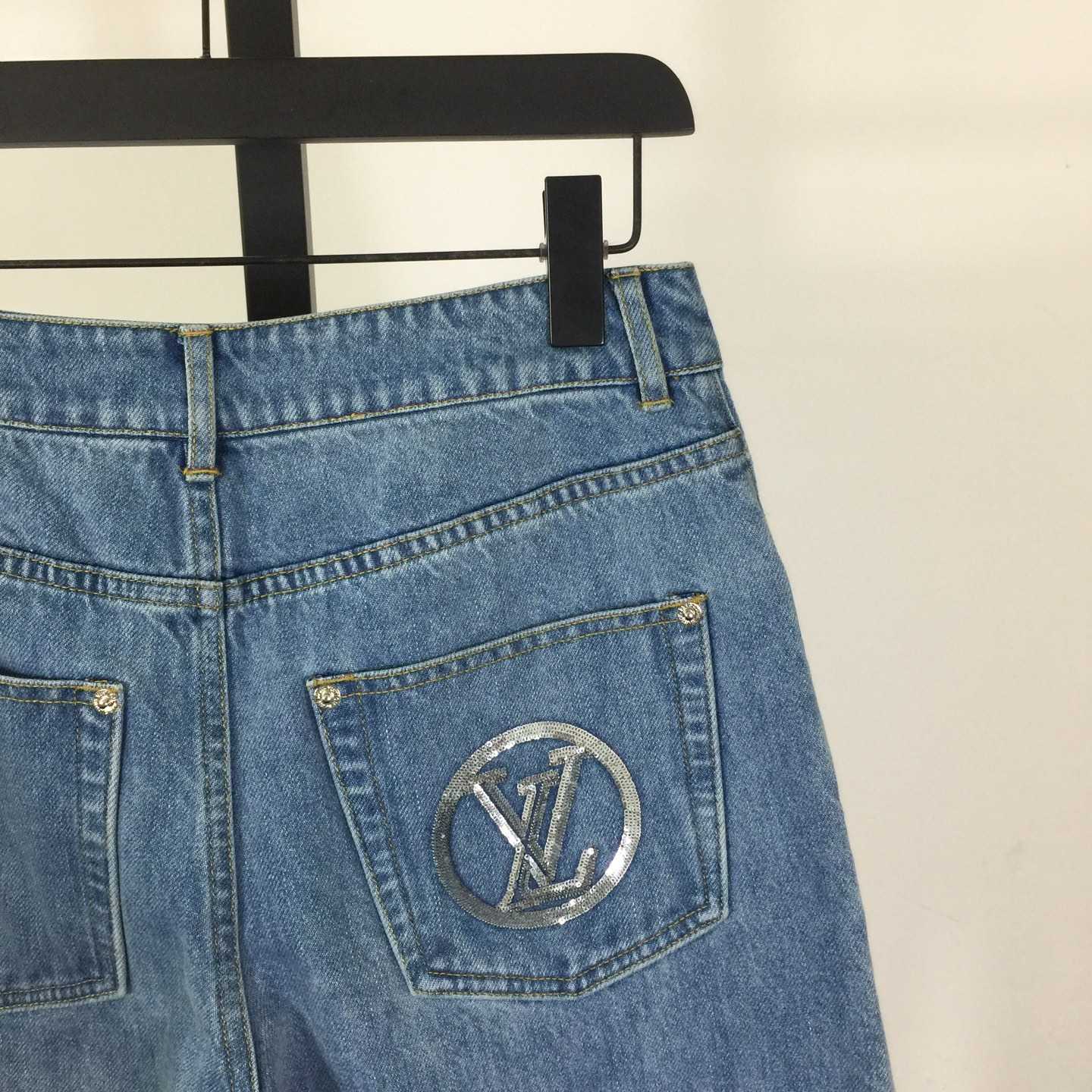Louis Vuitton Signature Sequin Slim-Fit Jeans - DopestKickz