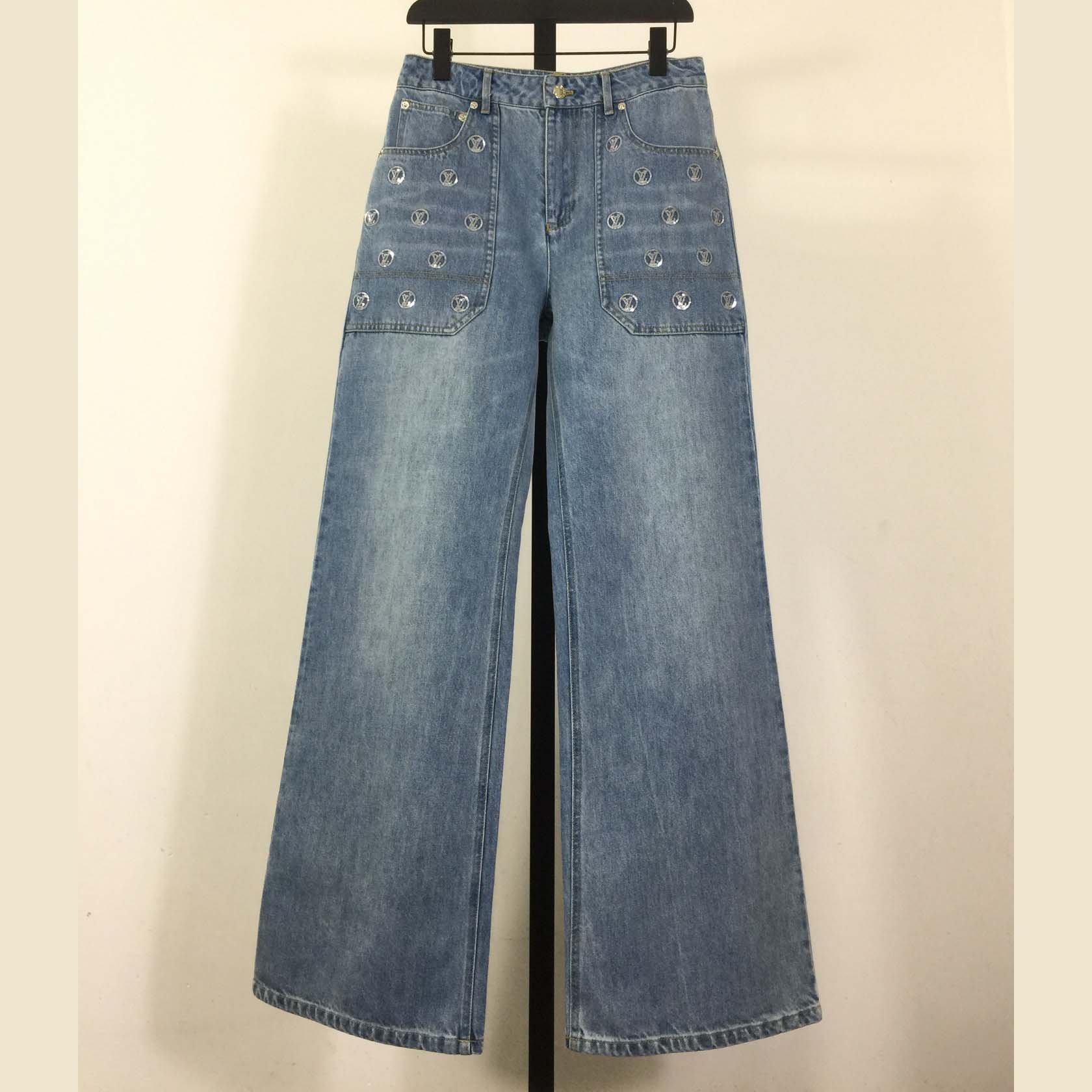 Louis Vuitton Signature Sequin Slim-Fit Jeans - DopestKickz