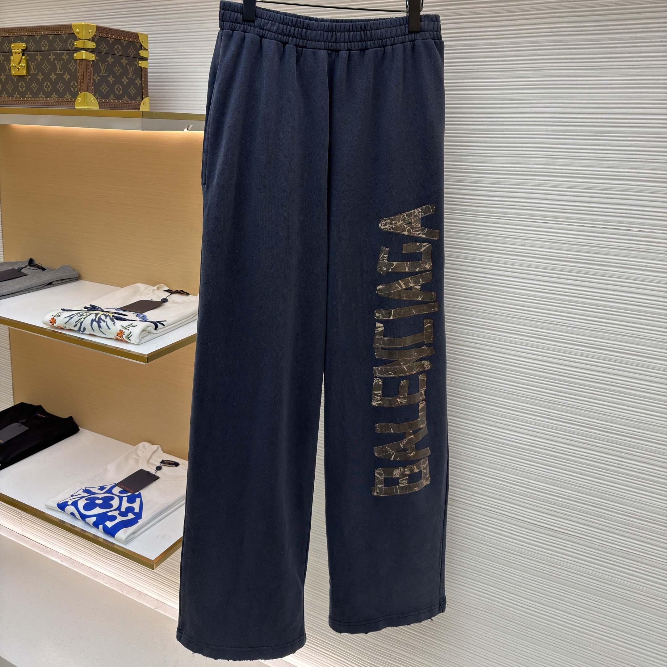 Balenciaga Transparent Tape Baggy Pants In Faded Black - DopestKickz