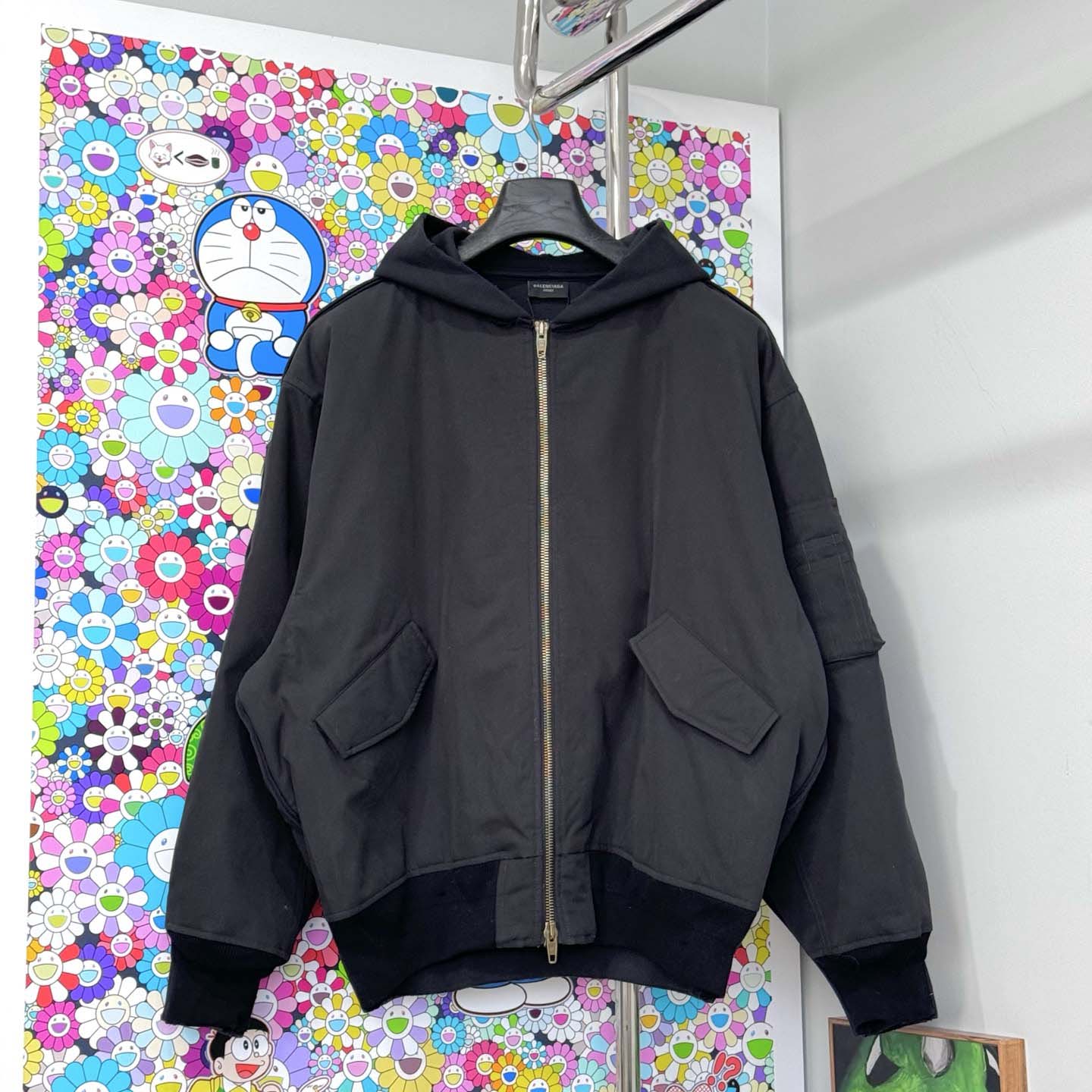 Balenciaga Hooded Cotton Jacket - DopestKickz