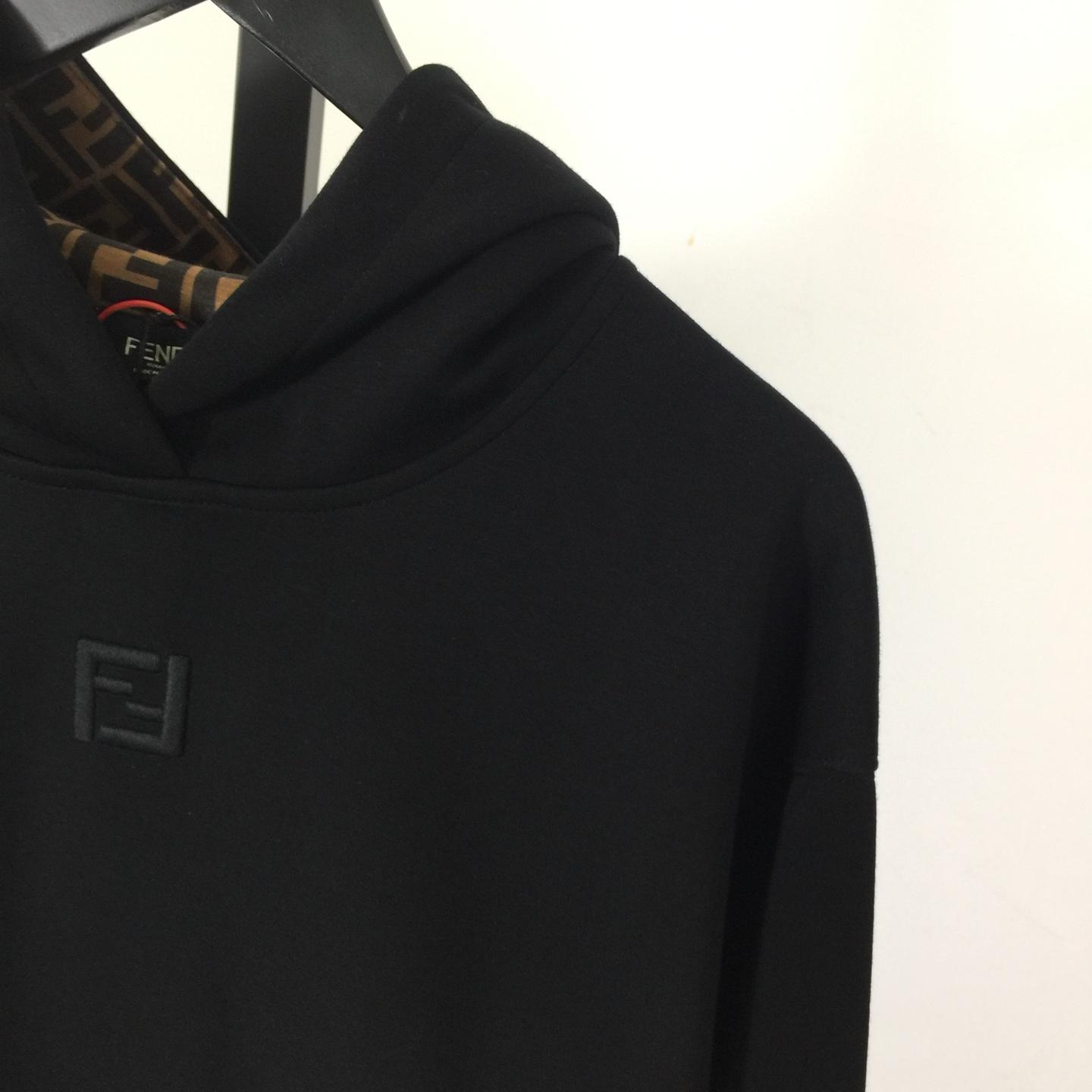 Fendi Black Cotton Sweatshirt - DopestKickz