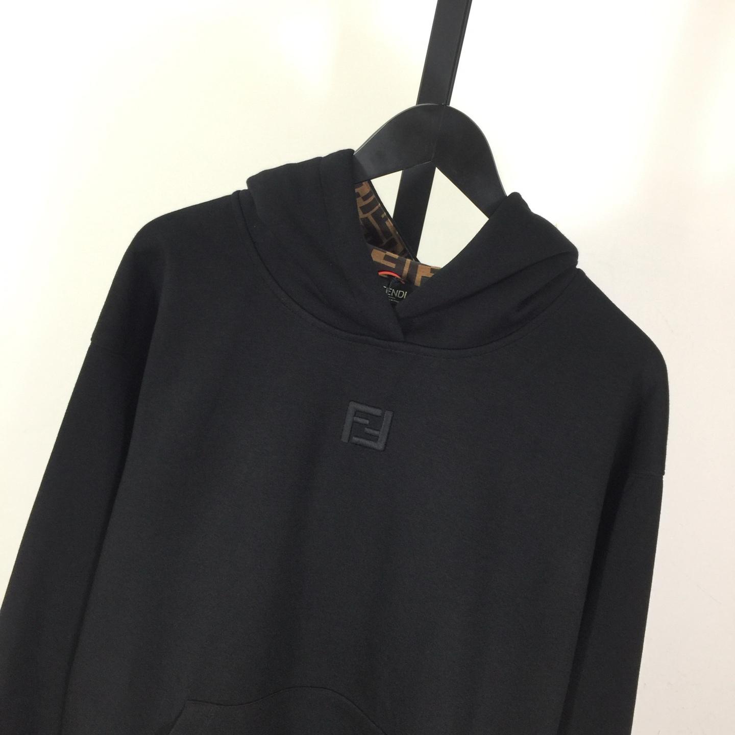 Fendi Black Cotton Sweatshirt - DopestKickz