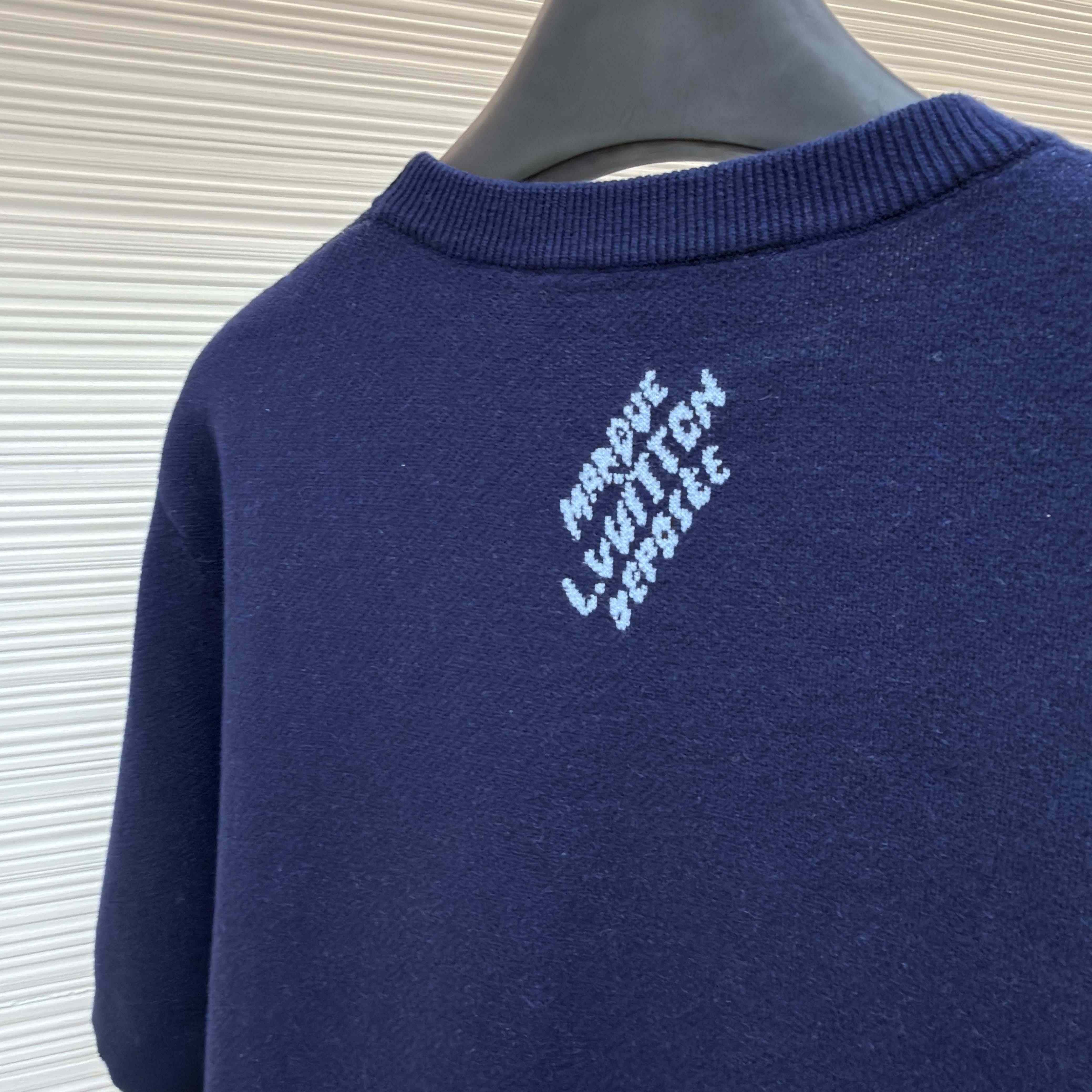 Louis Vuitton Short-Sleeved Jacquard Crewneck    1AJBVC - DopestKickz